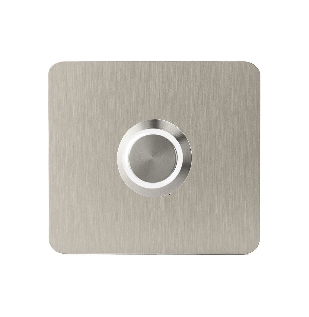 LOCKWAY Z402B Paslanmaz 304 Kare Zil butonu 60x60mm Beyaz Led