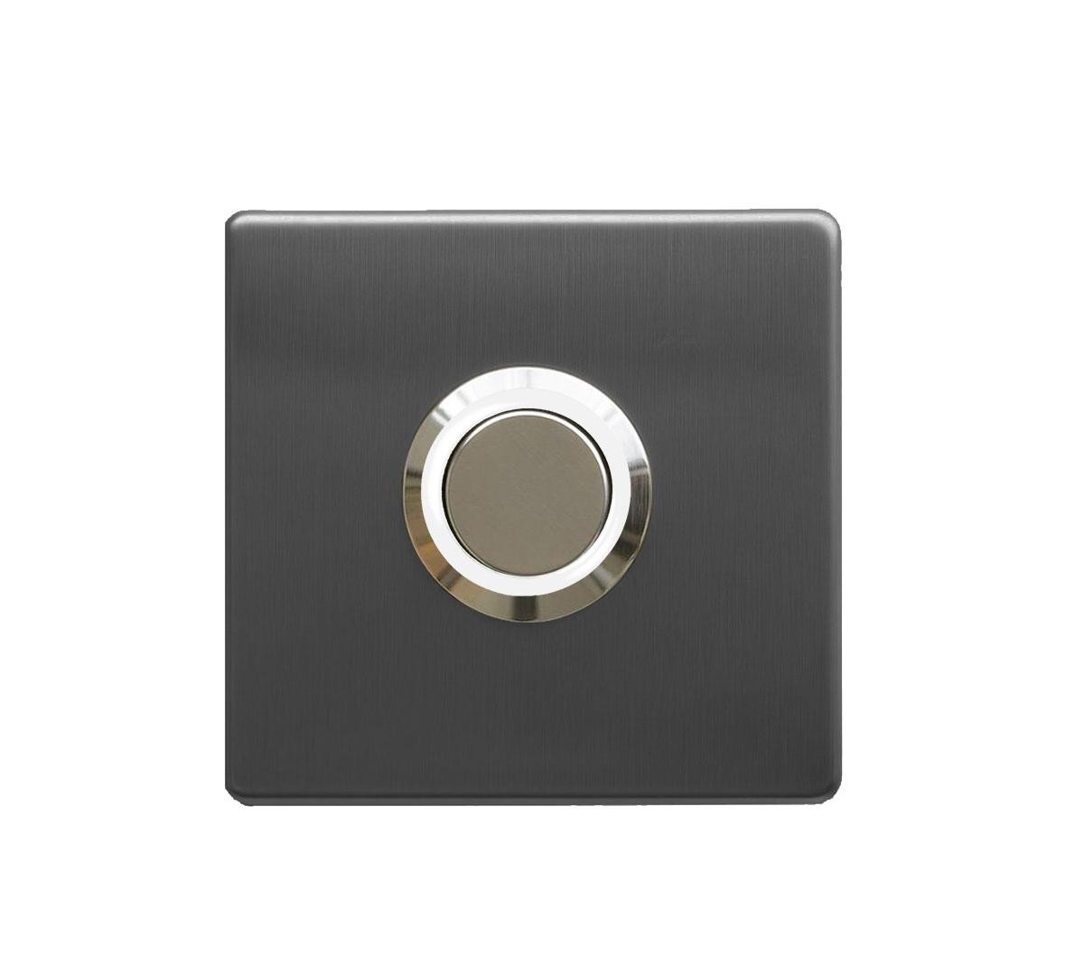 LOCKWAY Z-201ABL Antresit Paslanmaz Tek Kontak Zil Butonu Beyaz Led