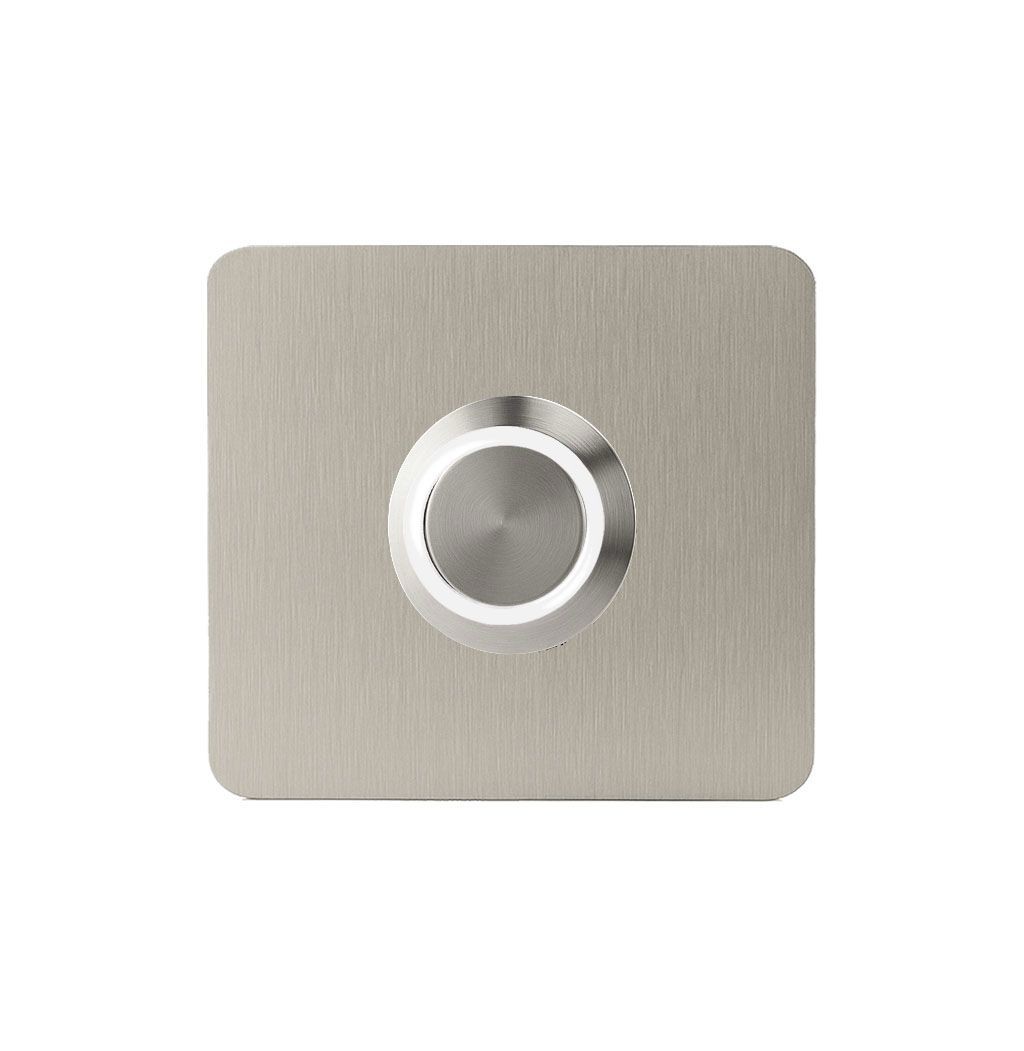 LOCKWAY Z-401B Paslanmaz 304 Kare Zil butonu 52x52mm Beyaz Led