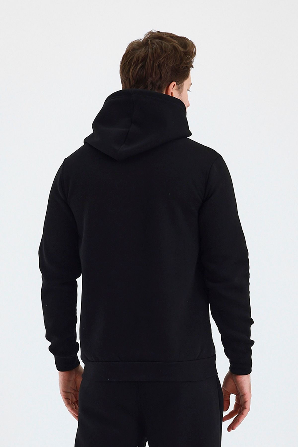 Erkek Kapşonlu 3 İplik Sweatshirt