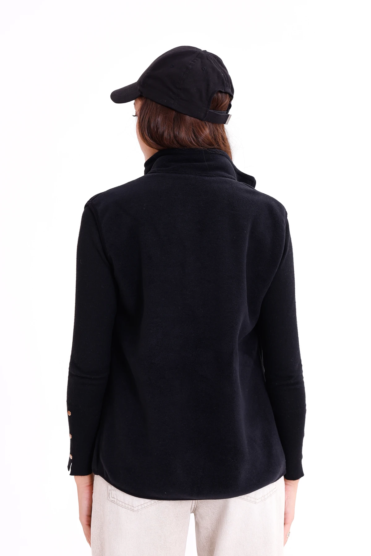 Monox Kadın Slim Fit Tam Fermuarlı Polar Yelek