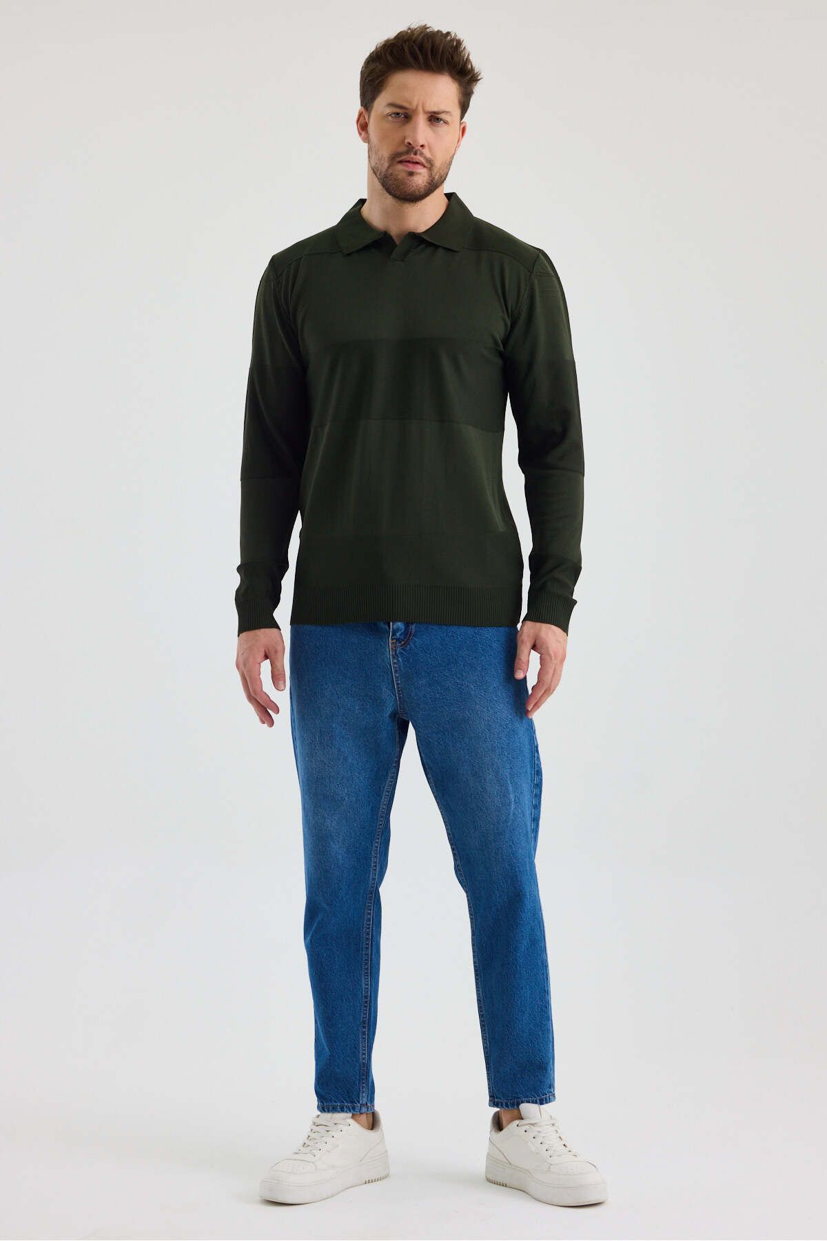 Erkek Polo Yaka Triko Kazak