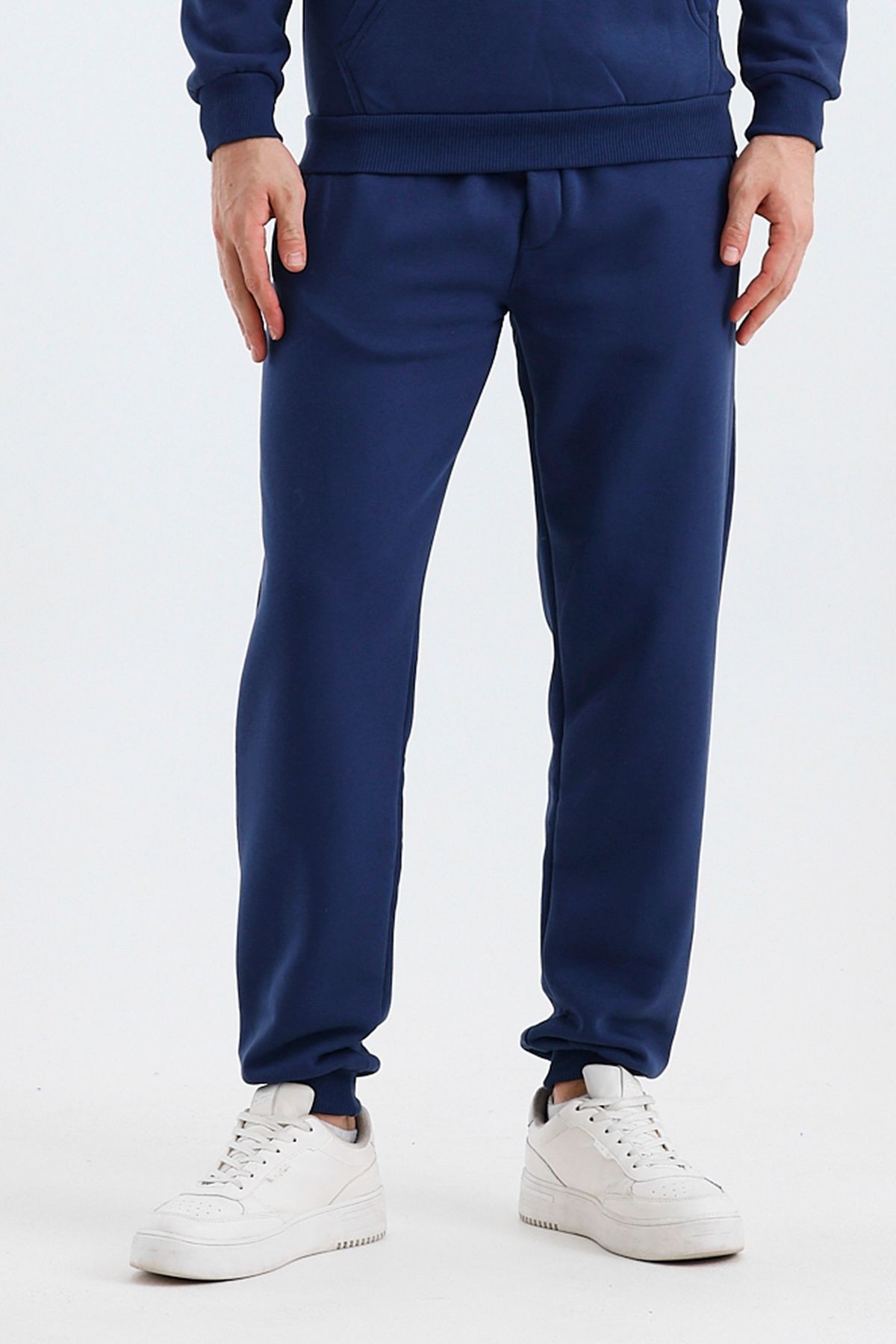 Erkek Jogger 3 İplik Alt Eşofman - açık lacivert