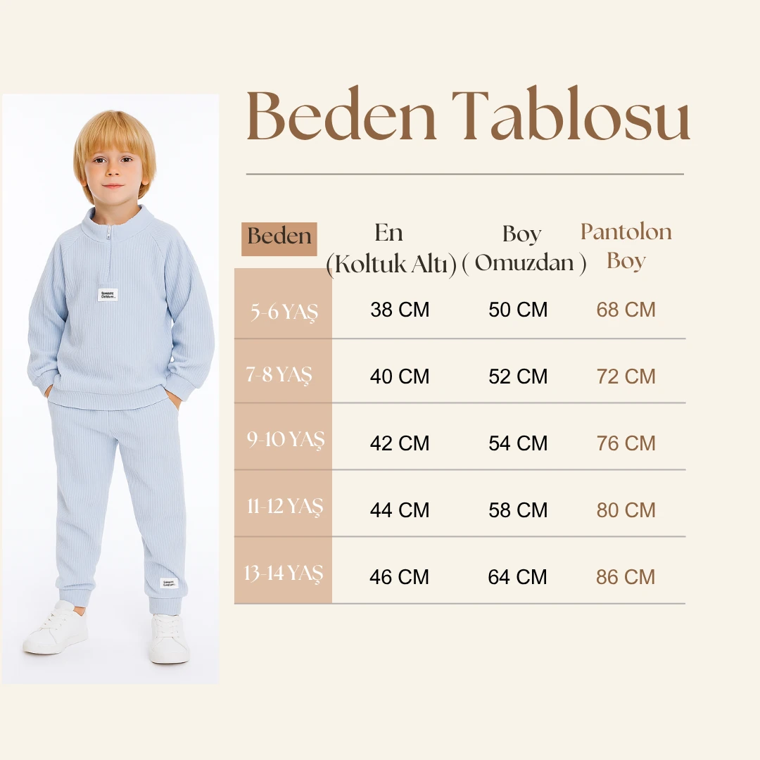 Monox Erkek Çocuk Reglan Kol Fitilli Polar Takım