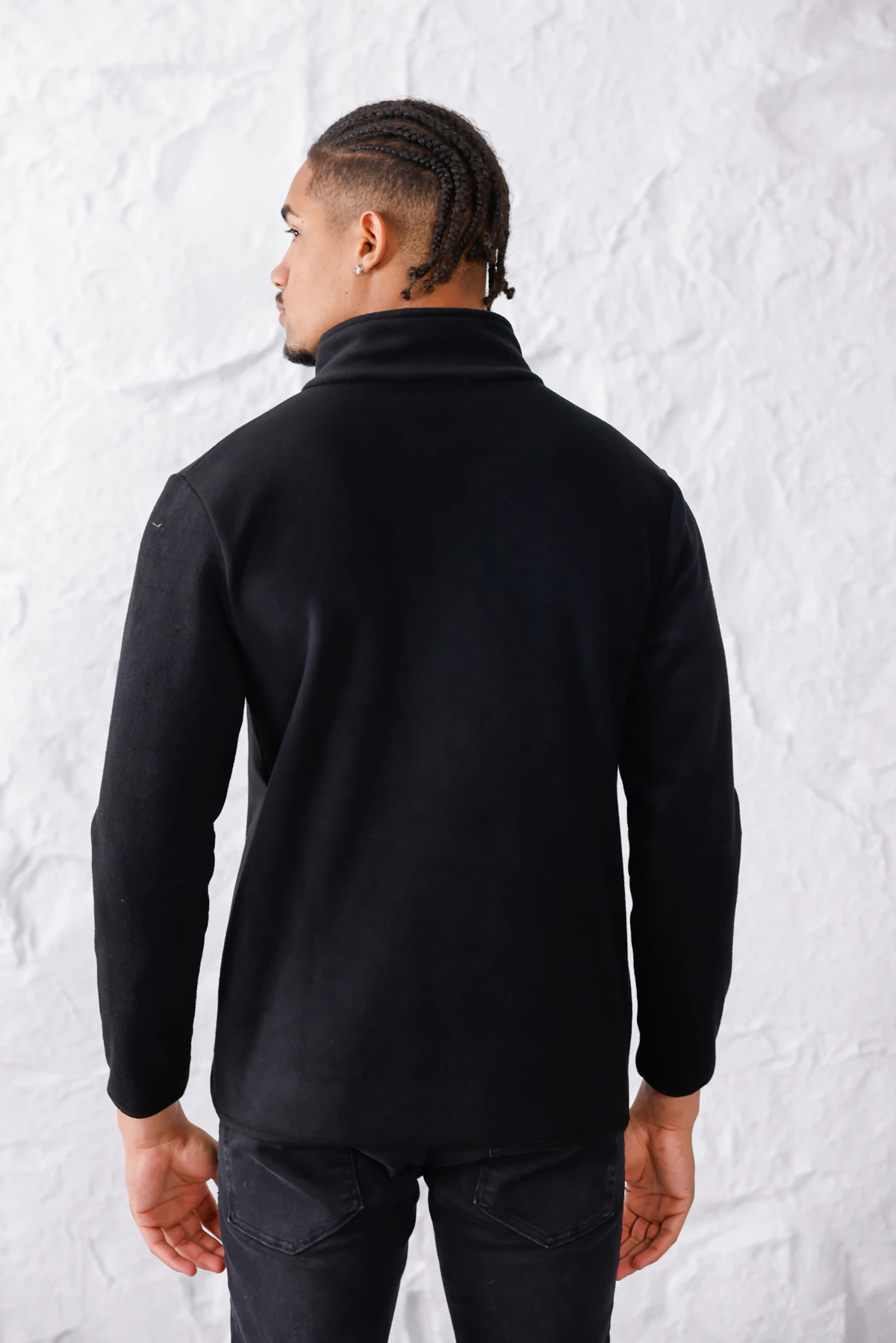 Monox Erkek Biyeli Fermuarlı Spor Polar Ceket