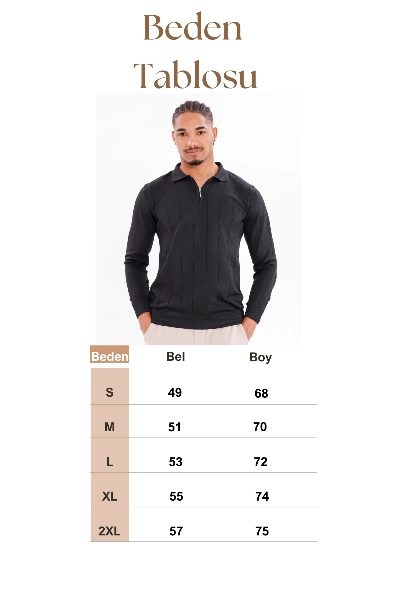 Monox Erkek Yarım Fermuarlı Polo Yaka Triko Kazak