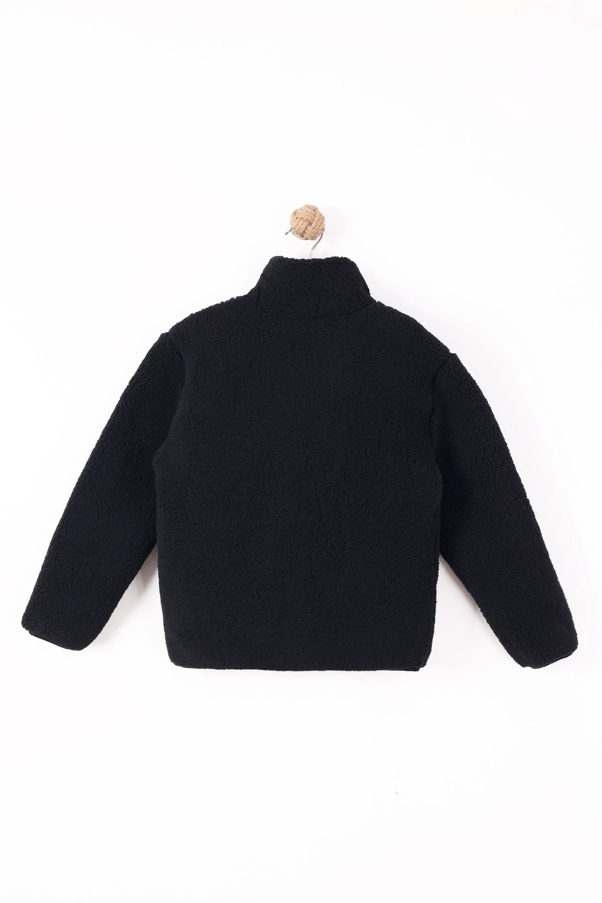 Monox Çocuk Lastik Manşetli Fermuarlı Unisex Kuzu Wellsoft Peluş Ceket