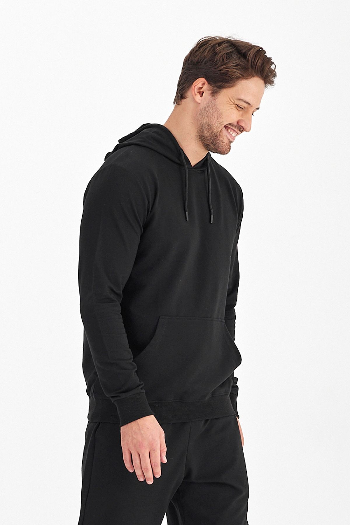 Erkek Kapüşonlu Mevsimlik Sweatshirt