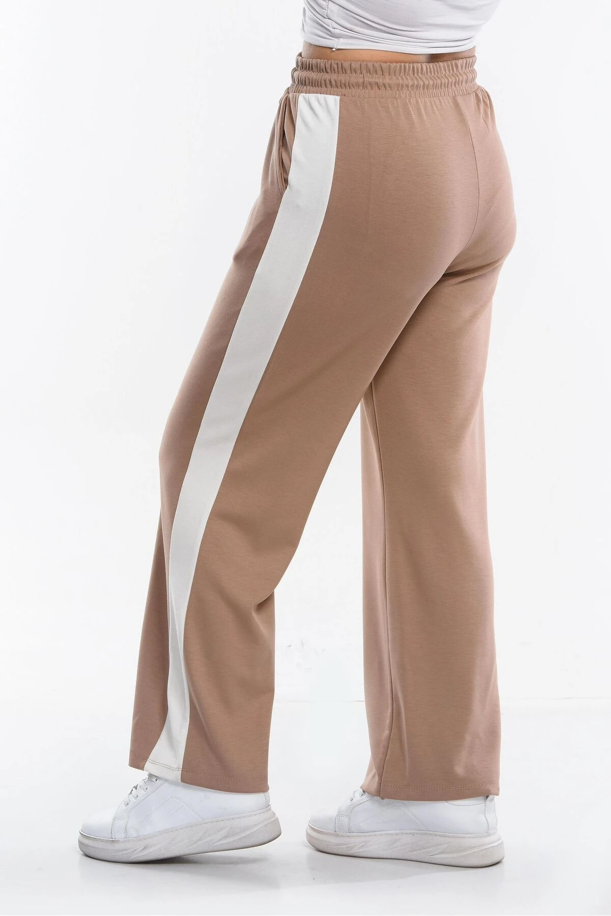 Kadın Oys İspanyol Paça Çizgili Jogger Modal Eşofman Altı