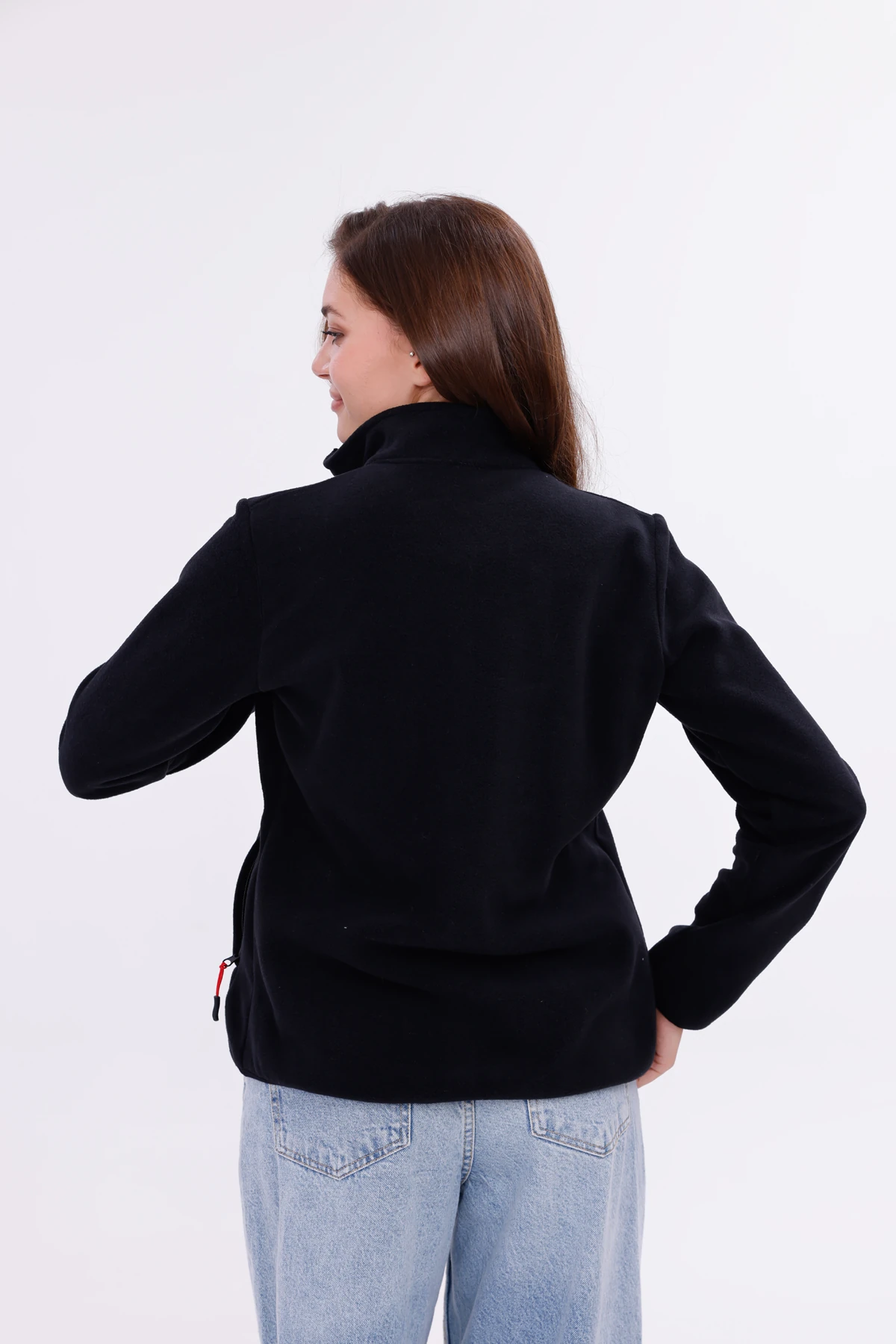 Monox Kadın Slim Fit Tam Fermuarlı Polar Ceket