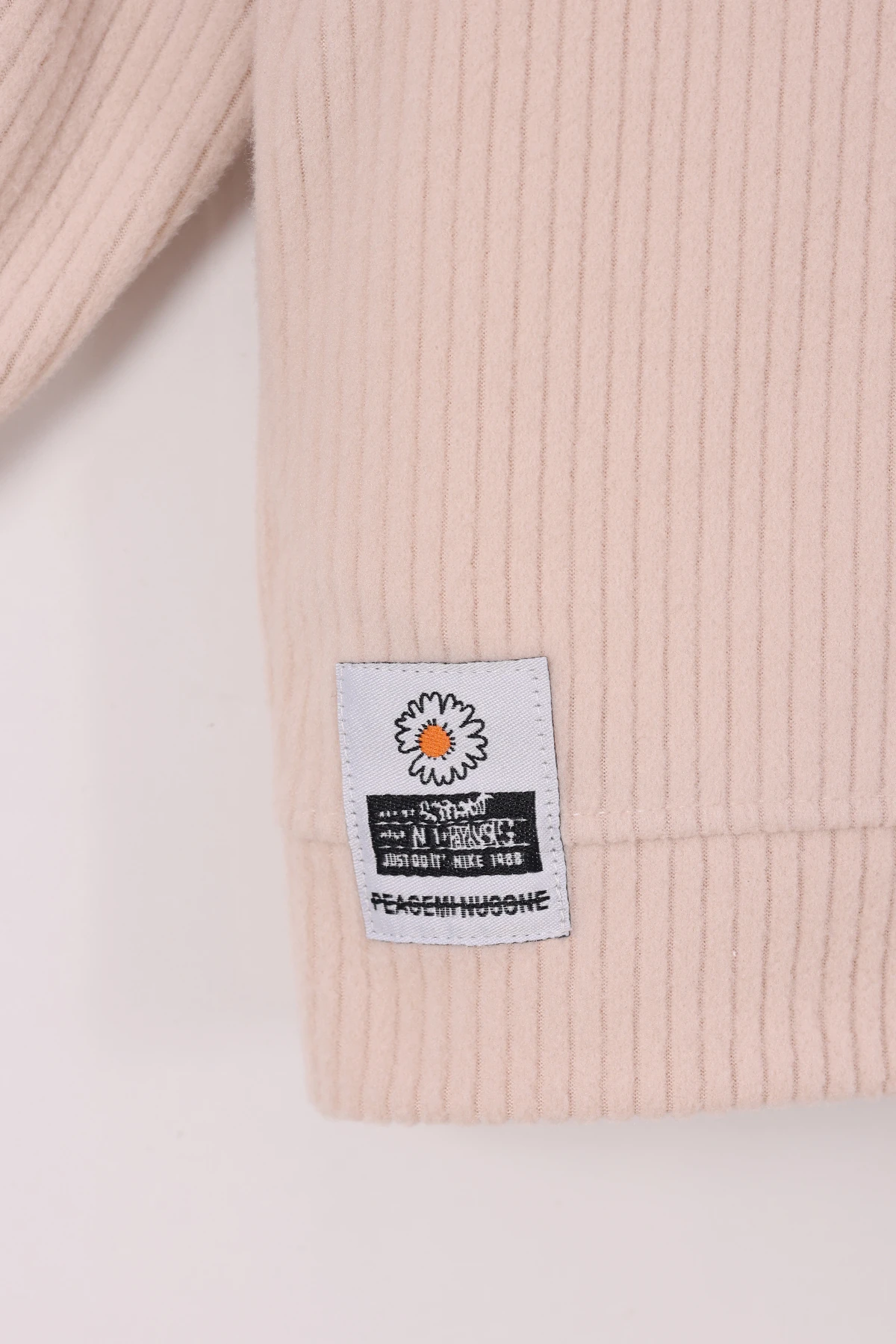 Monox Kız Çocuk Çiçek Baskılı İpli Şeritli Pantolon Fitilli Polar Takım