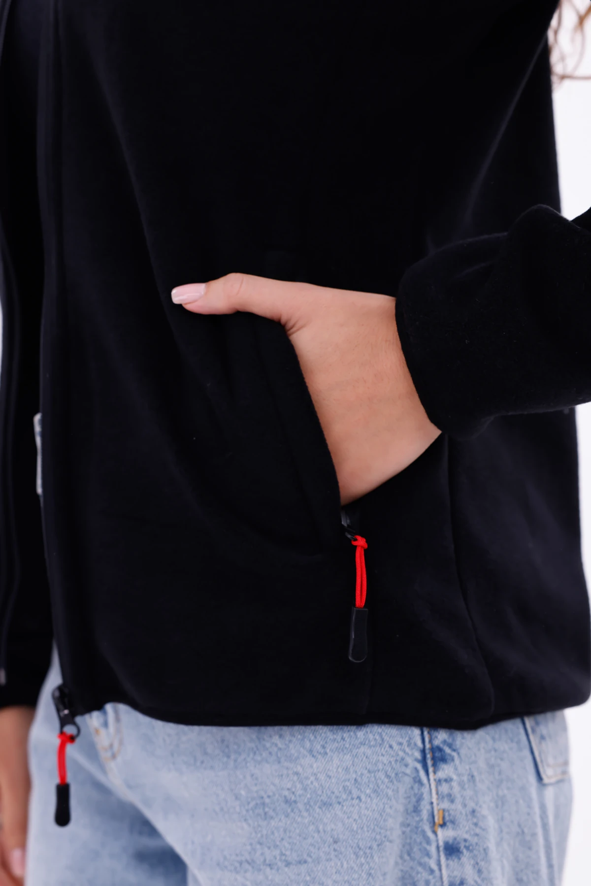 Monox Kadın Slim Fit Tam Fermuarlı Polar Ceket