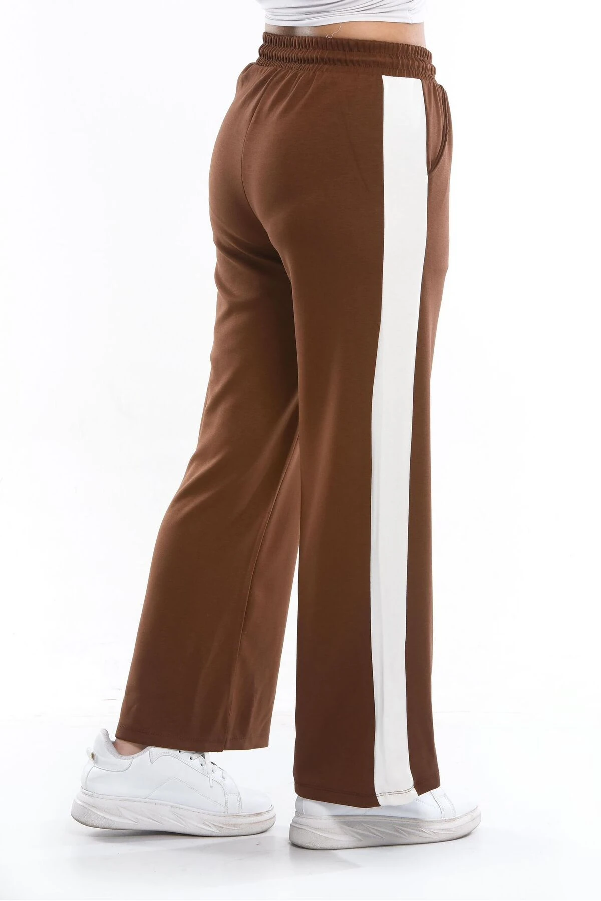 Kadın Oys İspanyol Paça Çizgili Jogger Modal Eşofman Altı