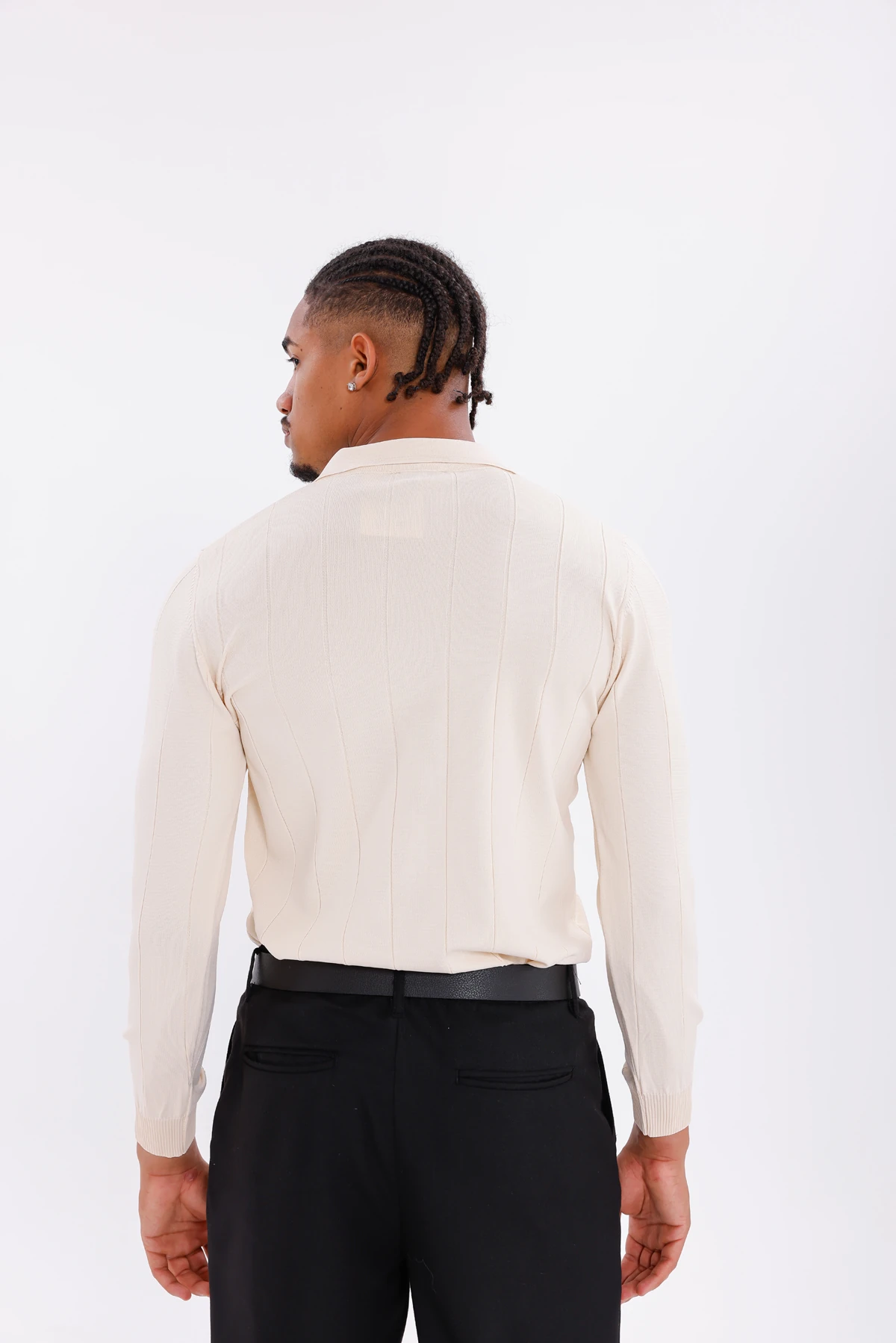 Monox Erkek Yarım Fermuarlı Polo Yaka Triko Kazak