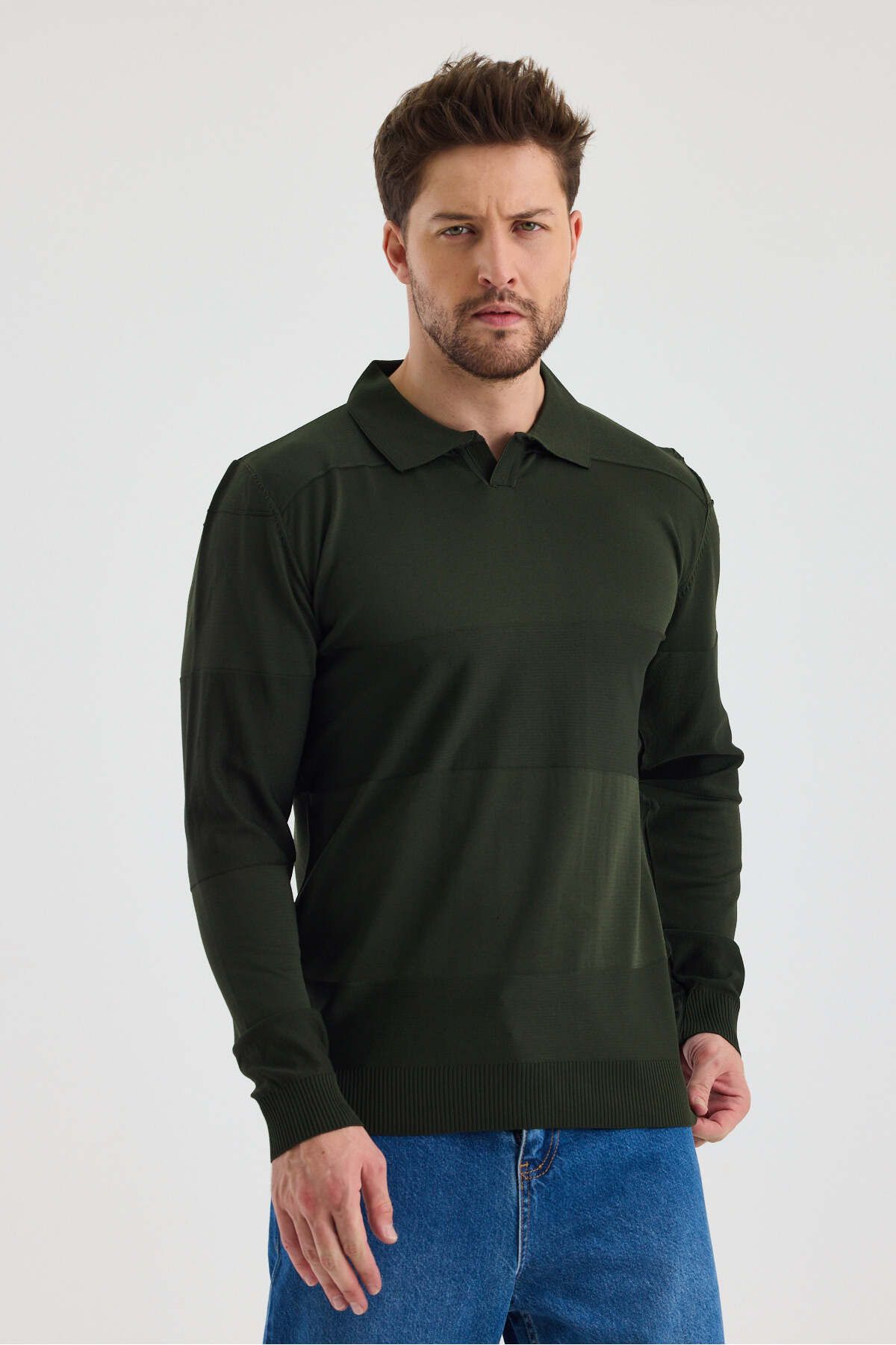 Erkek Polo Yaka Triko Kazak