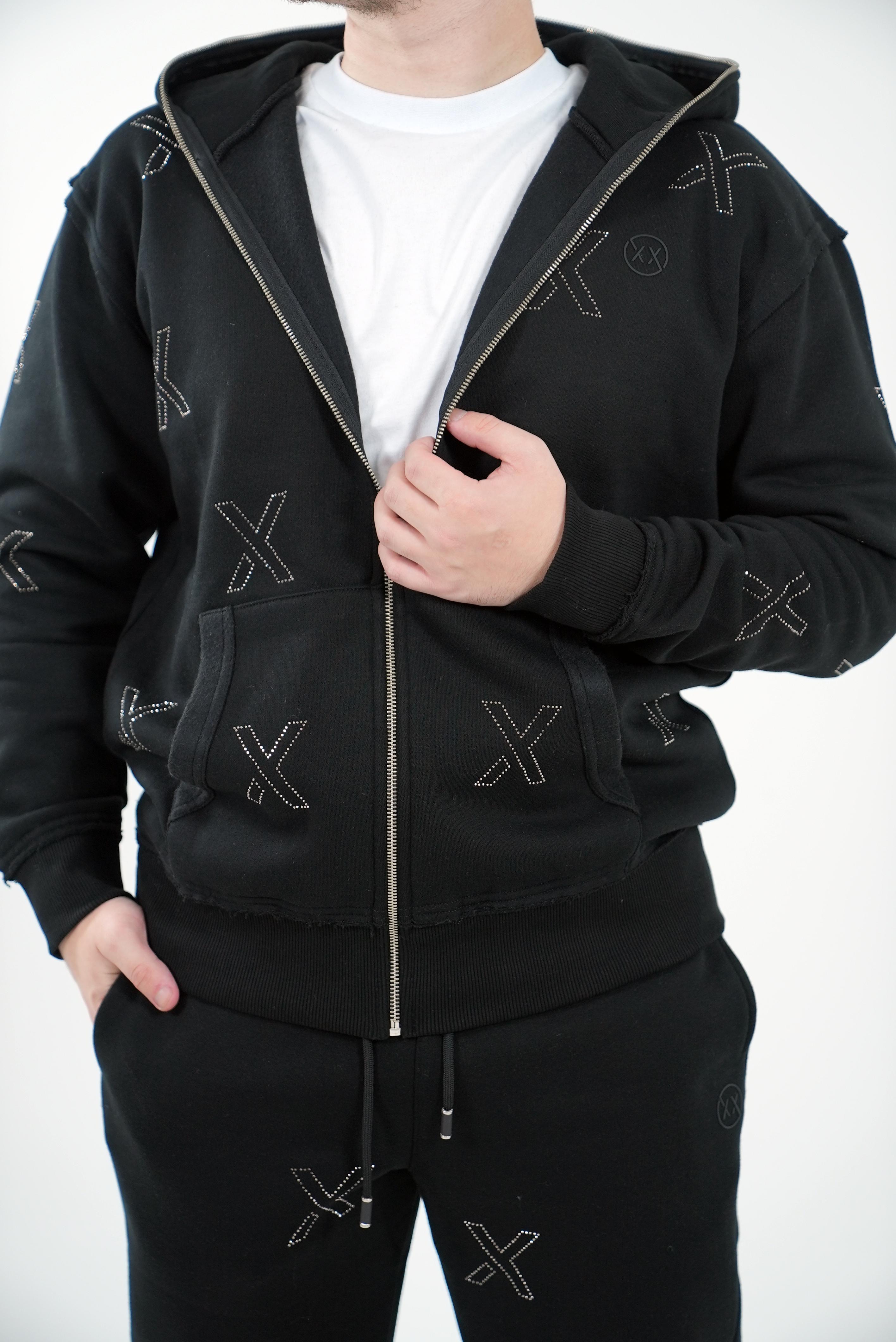 FULLZIP RHINESTONE HOODIE