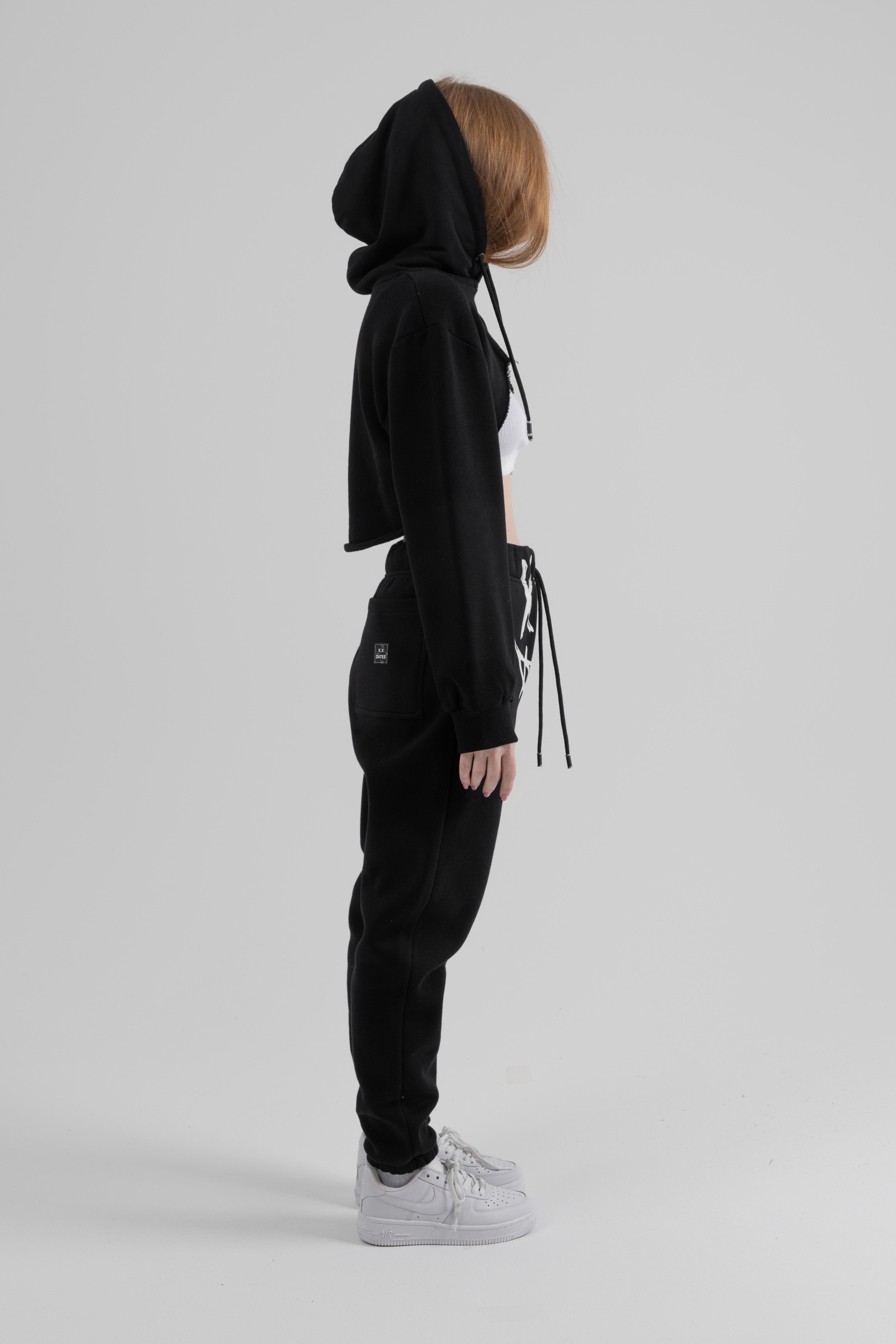 BASIC CROP KADIN HOODIE