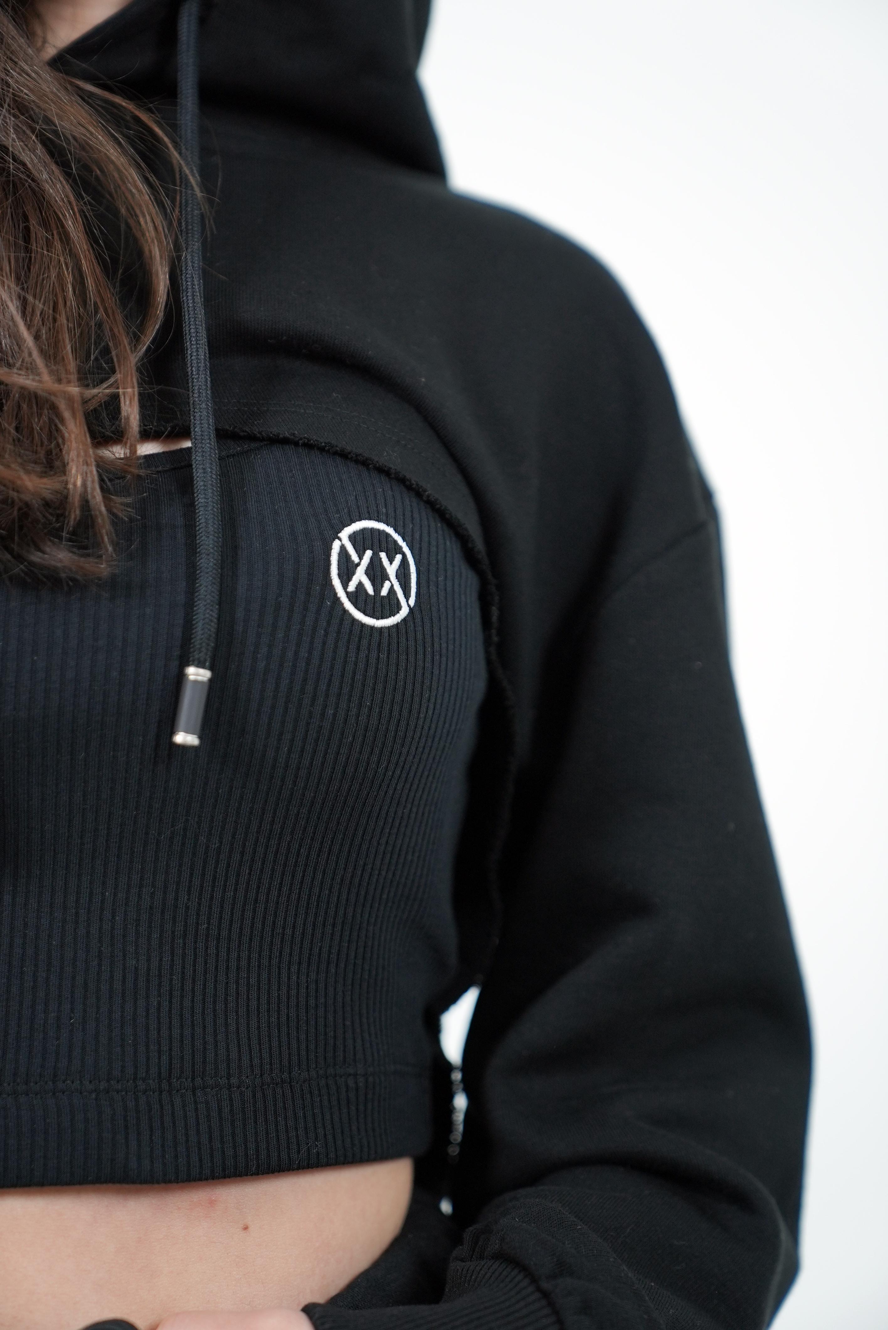BASIC CROP KADIN HOODIE