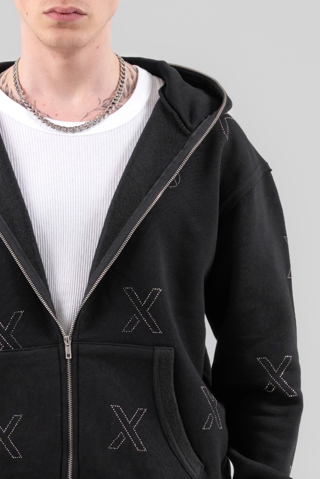 FULLZIP RHINESTONE HOODIE
