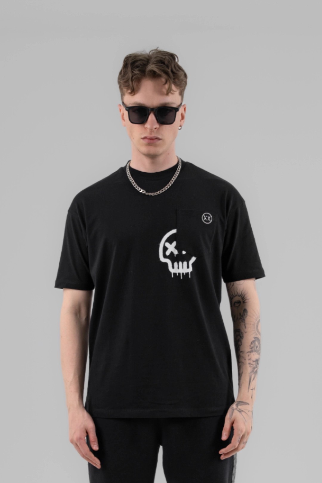 Siyah POCKET OVERSIZE T-SHIRT