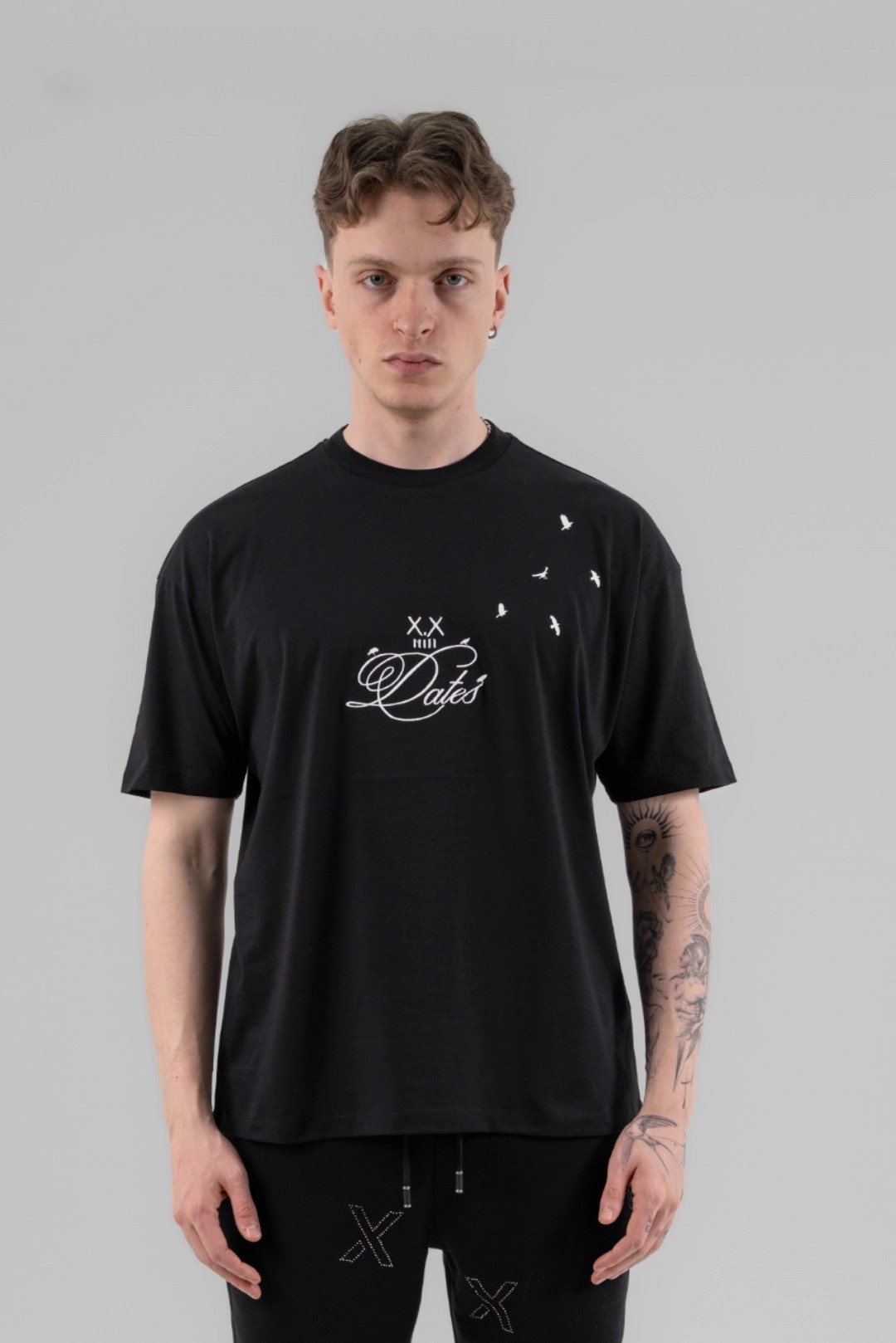 Siyah RAVEN TEE OVERSIZE T-SHIRT
