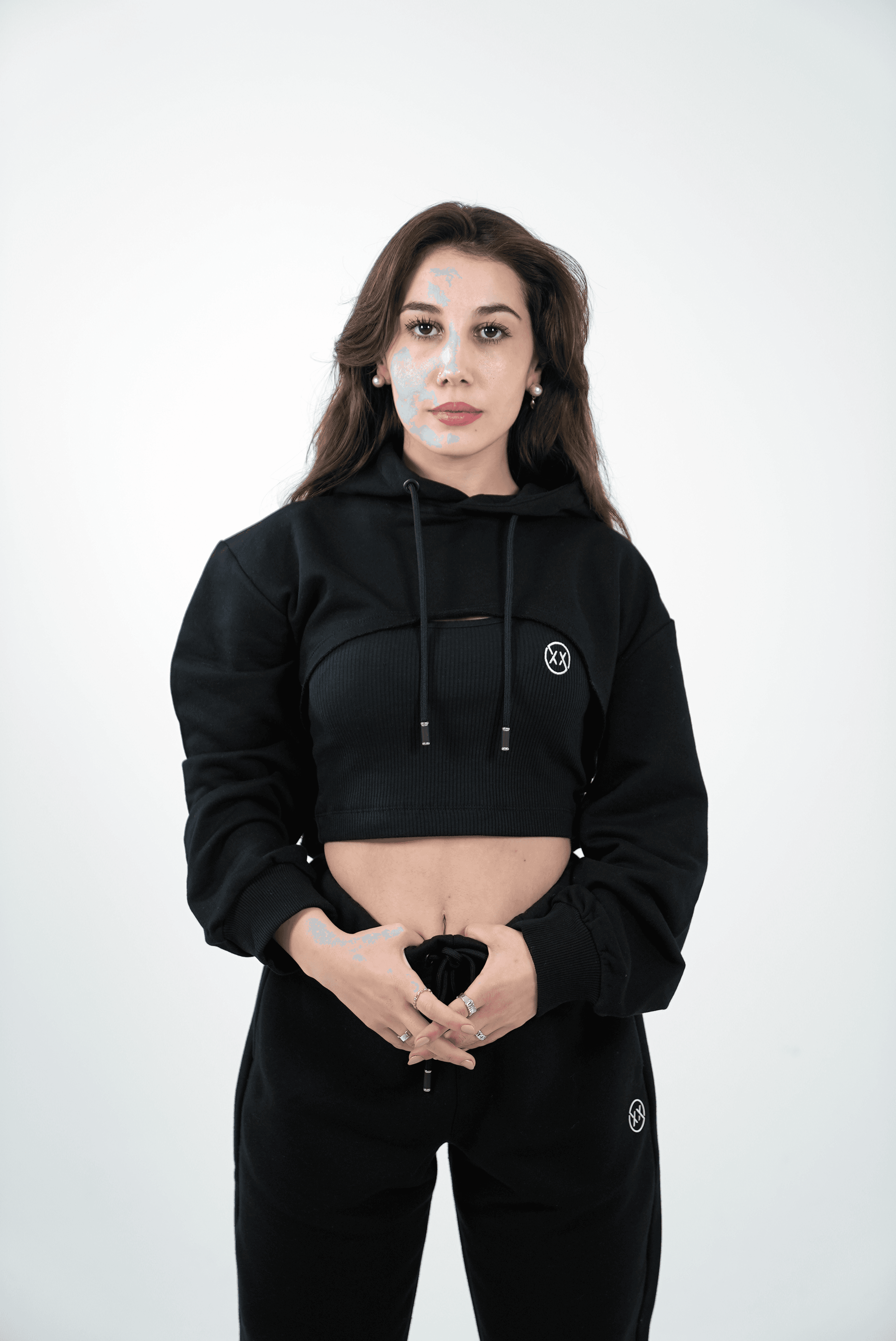 BASIC CROP KADIN HOODIE