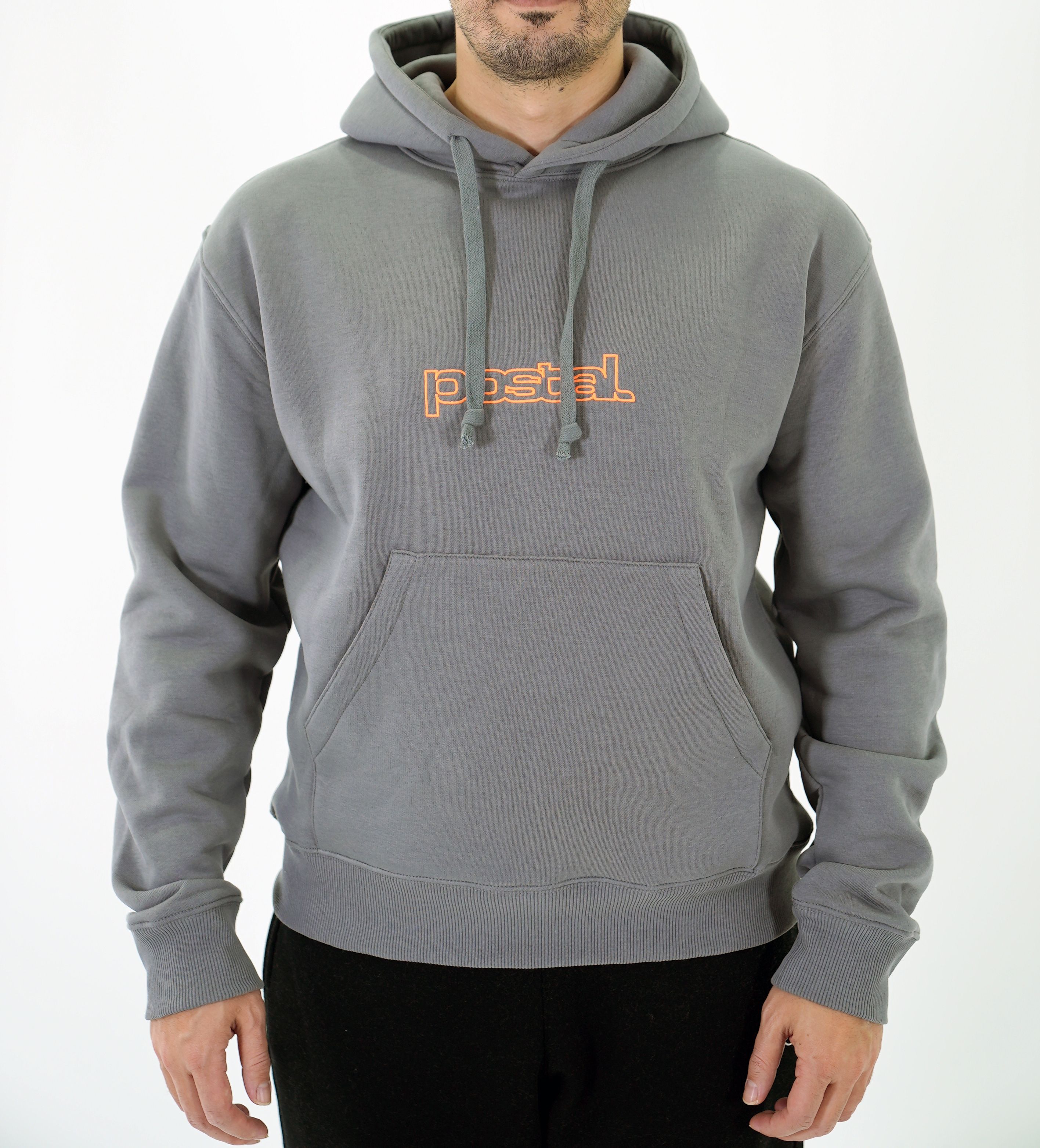 POSTAL ORANGE ANTRASIT HOODIE