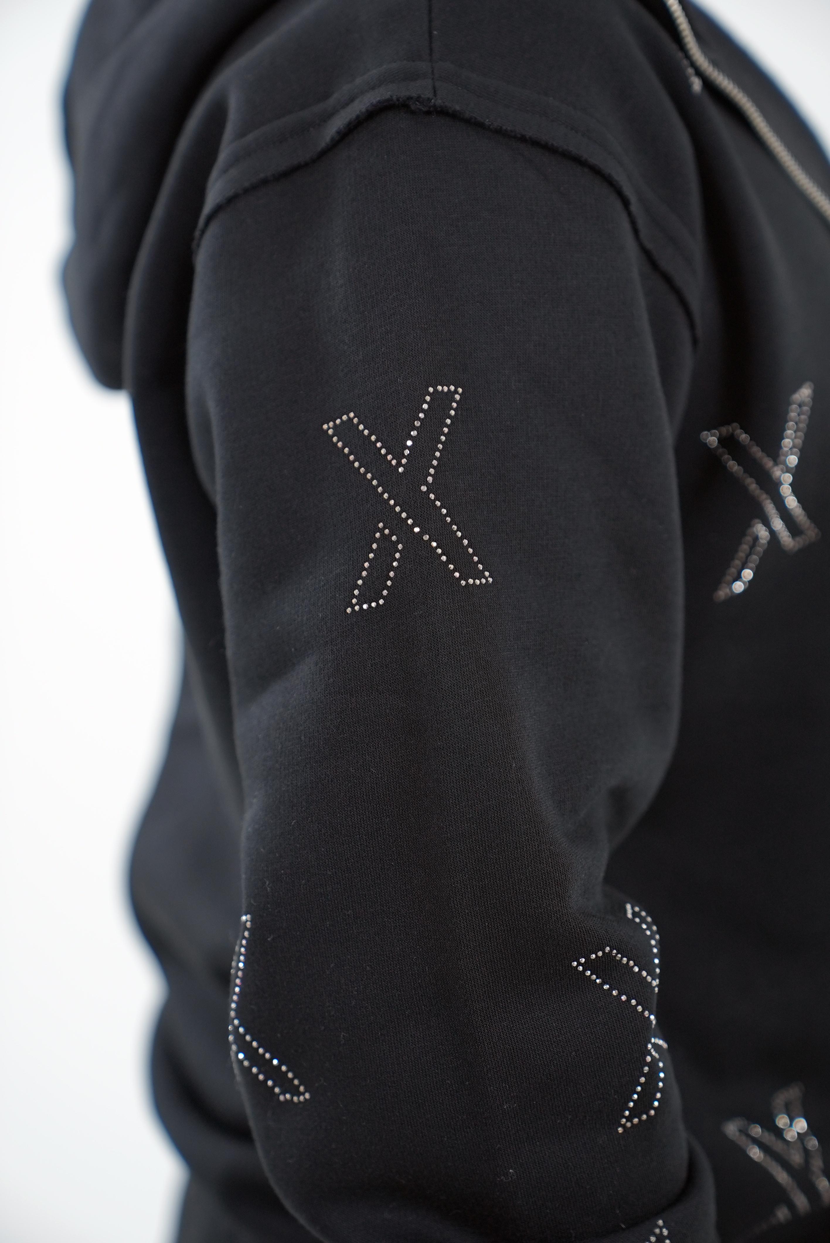 FULLZIP RHINESTONE HOODIE
