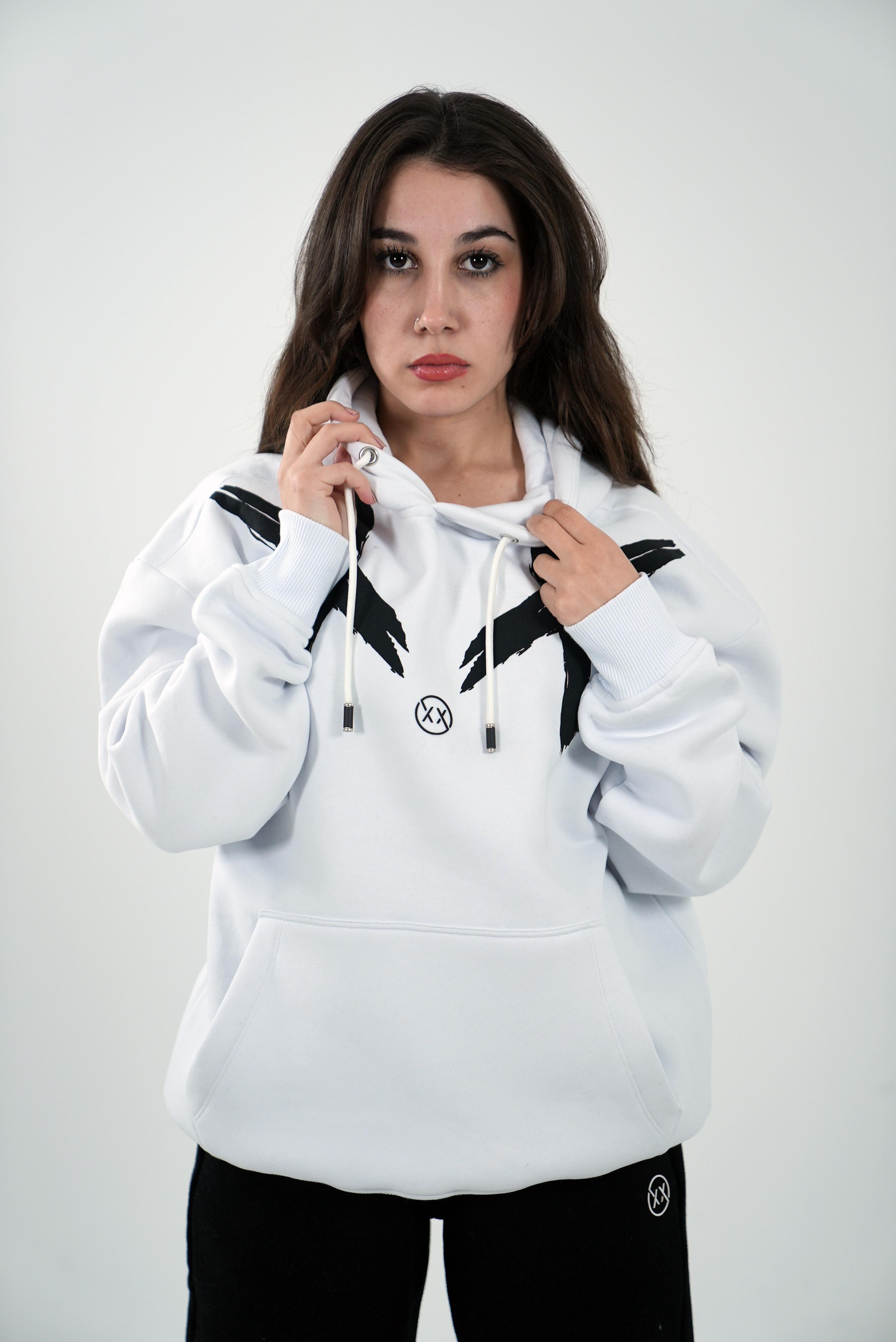 Beyaz RAVEN TEE OVERSIZE T-SHIRT