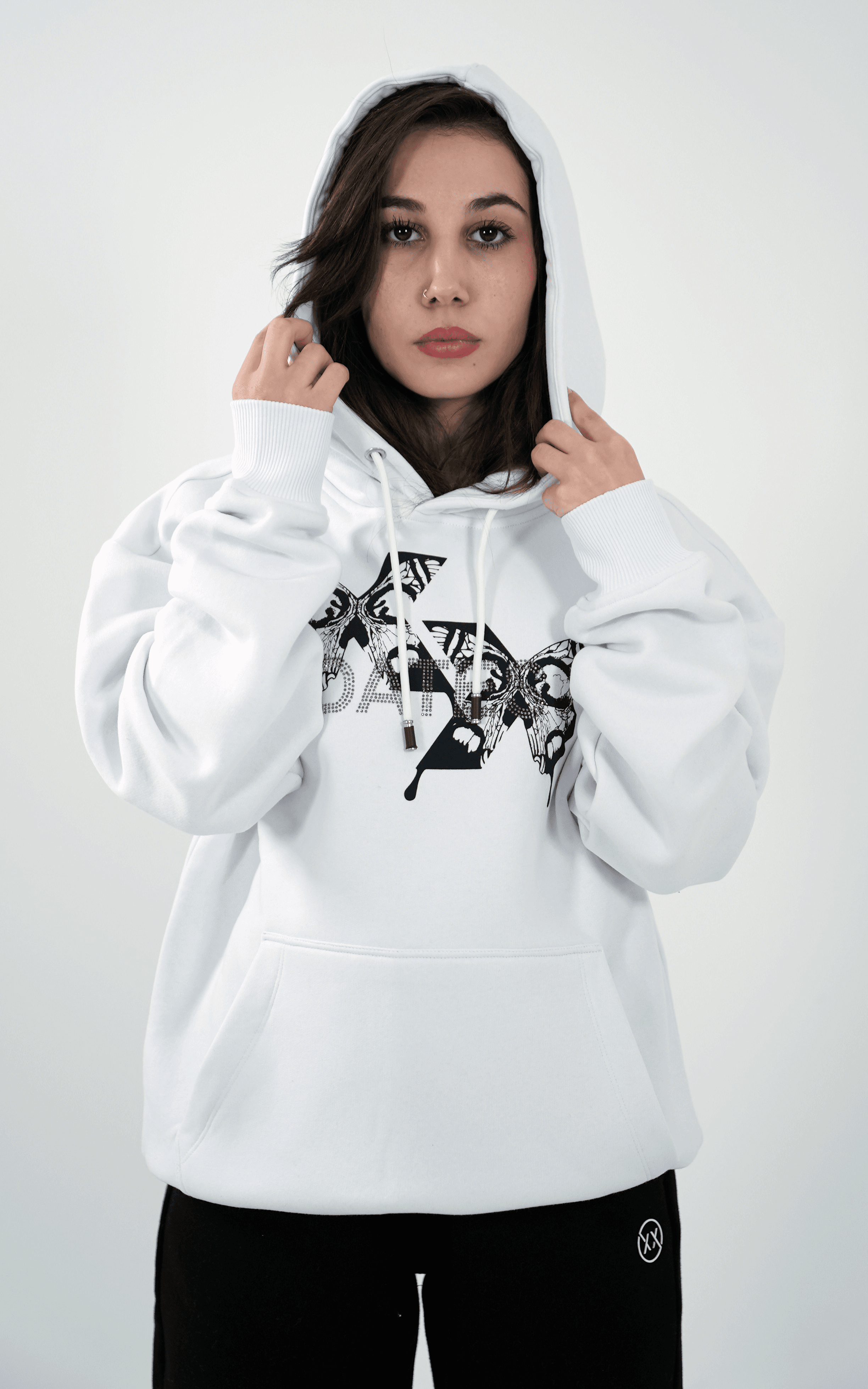 Beyaz RAVEN TEE OVERSIZE T-SHIRT