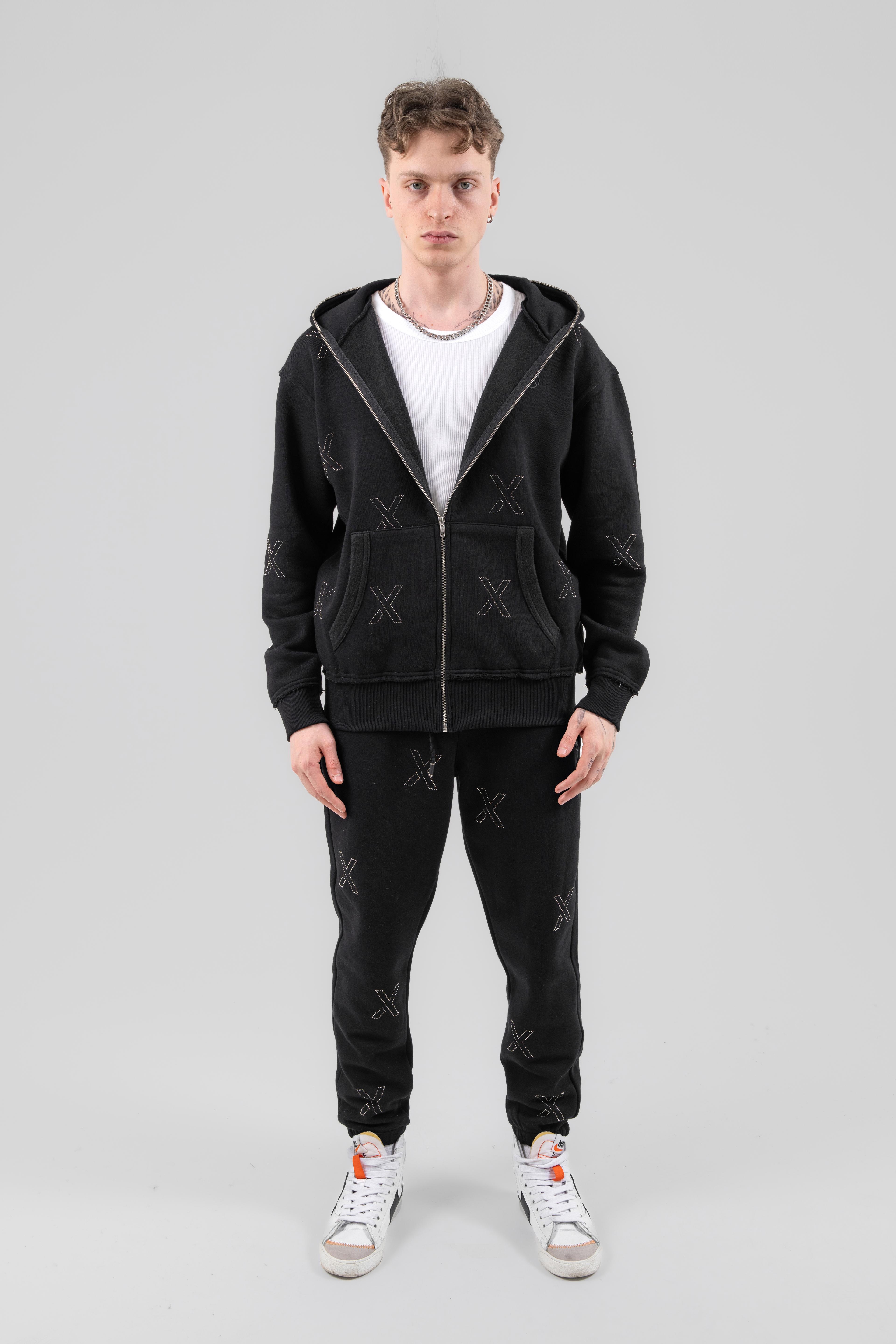 FULLZIP RHINESTONE HOODIE
