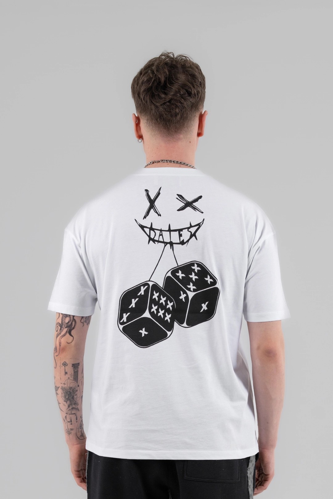 Beyaz DICE TEE OVERSIZE T-SHIRT