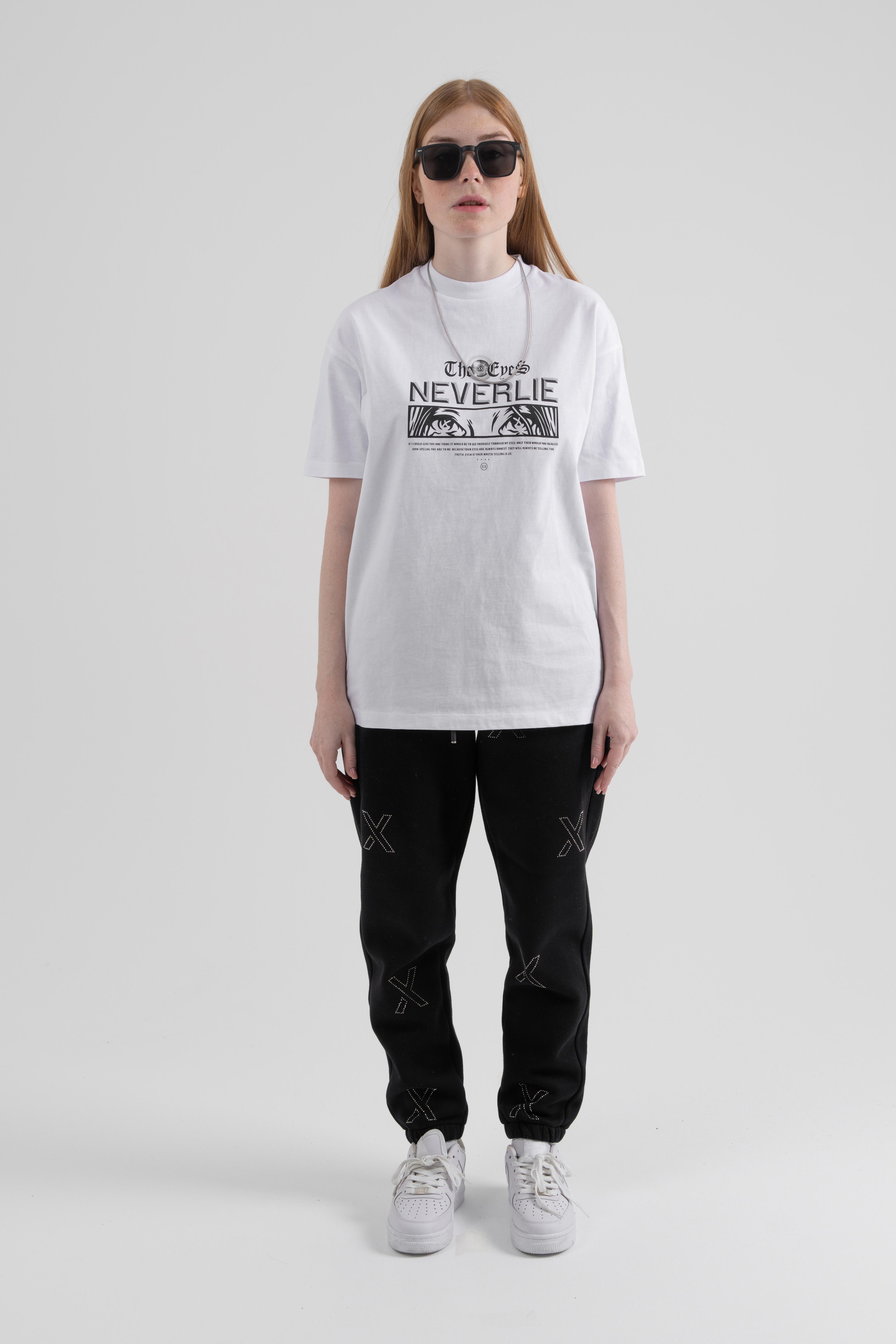 Beyaz RAVEN TEE OVERSIZE T-SHIRT