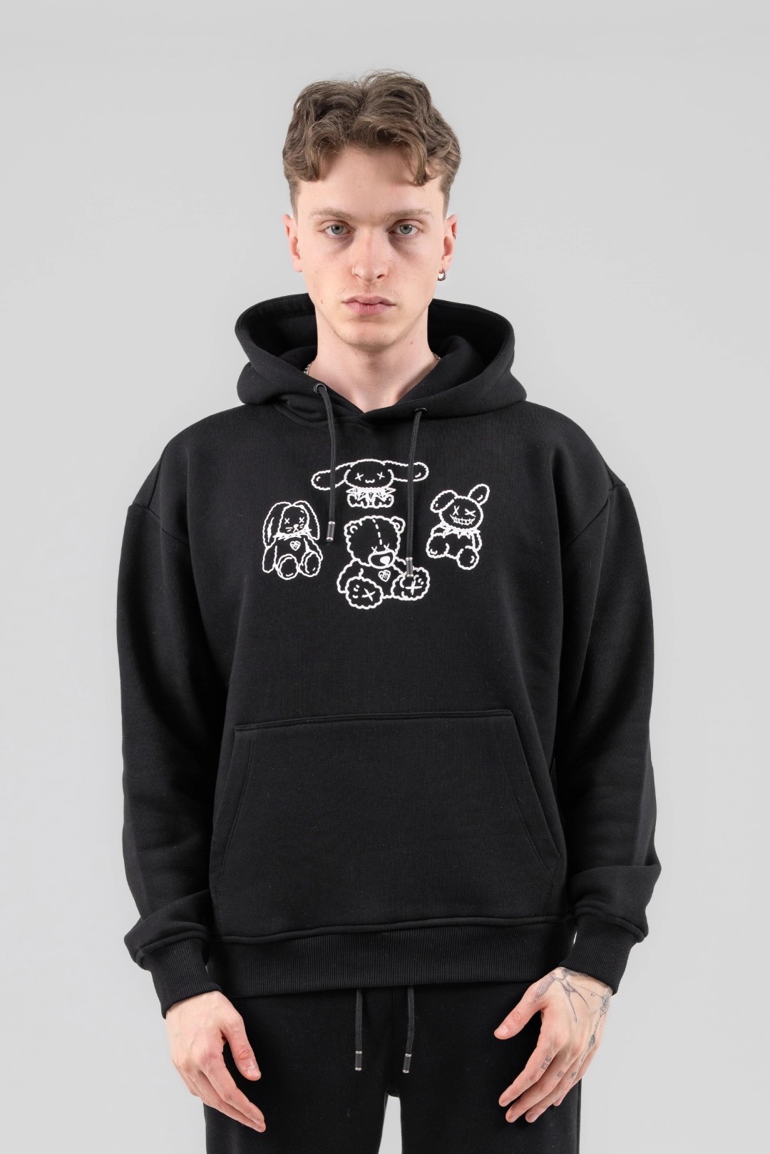 Siyah TOY OVERSIZE HOODIE