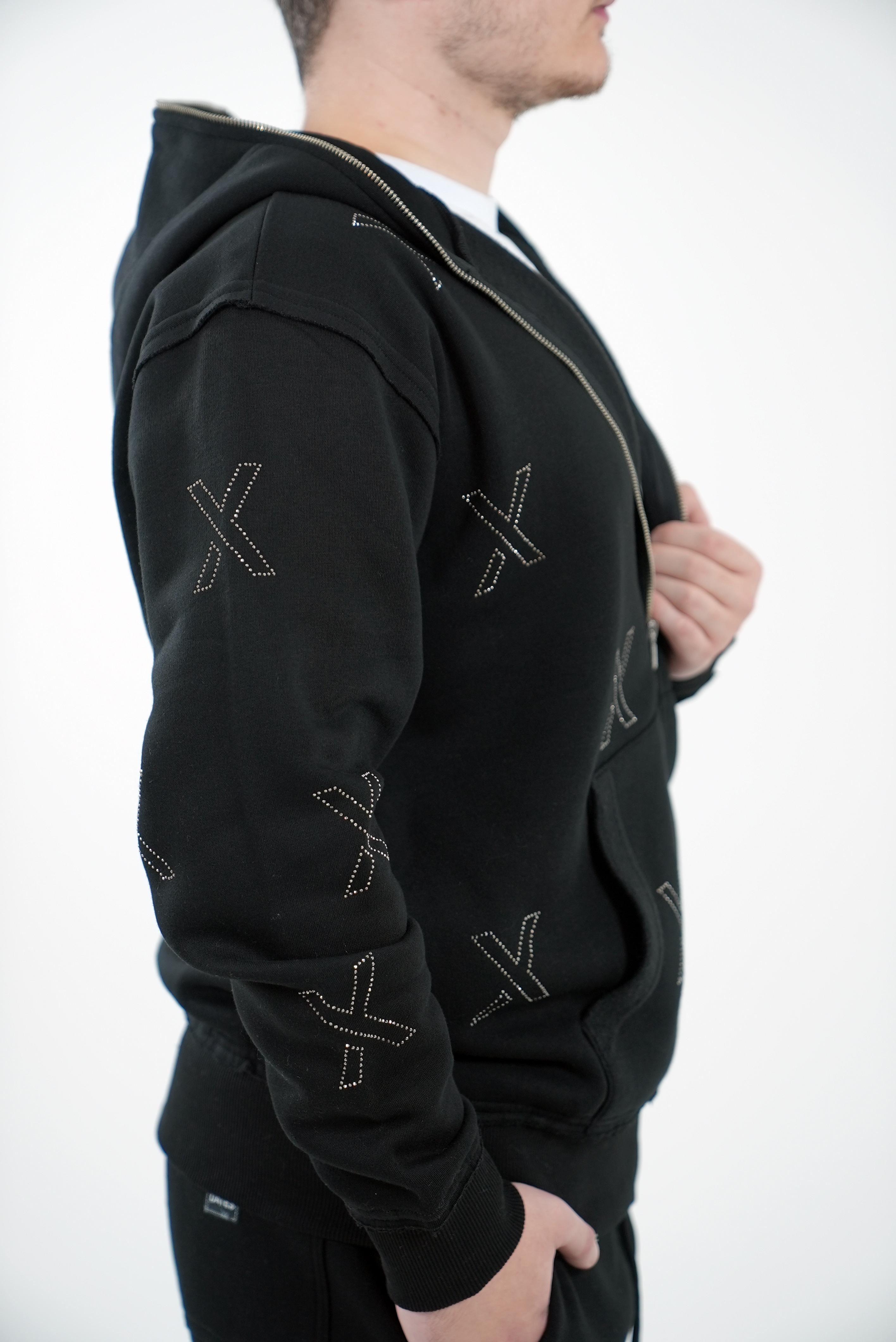 FULLZIP RHINESTONE HOODIE