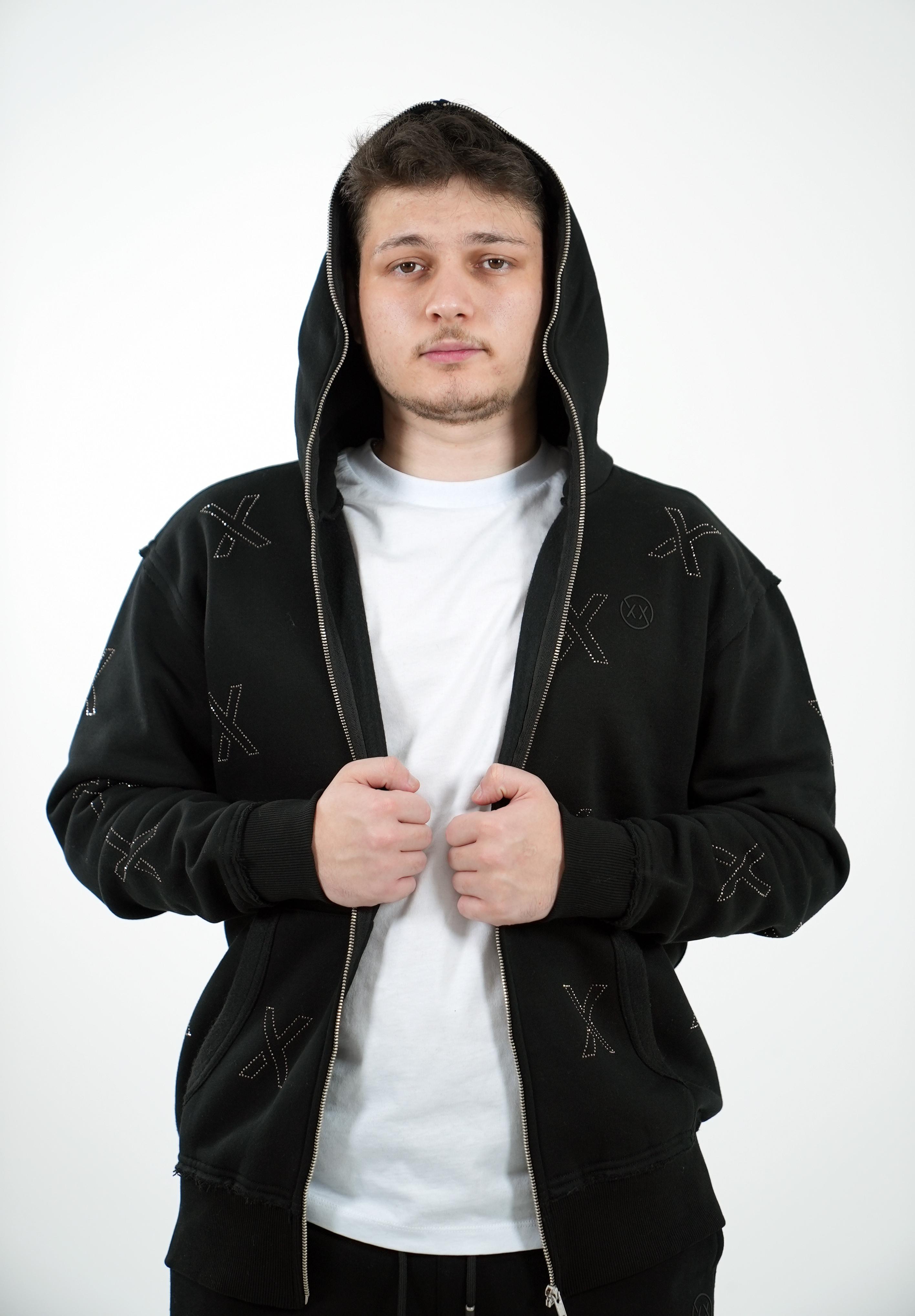 FULLZIP RHINESTONE HOODIE