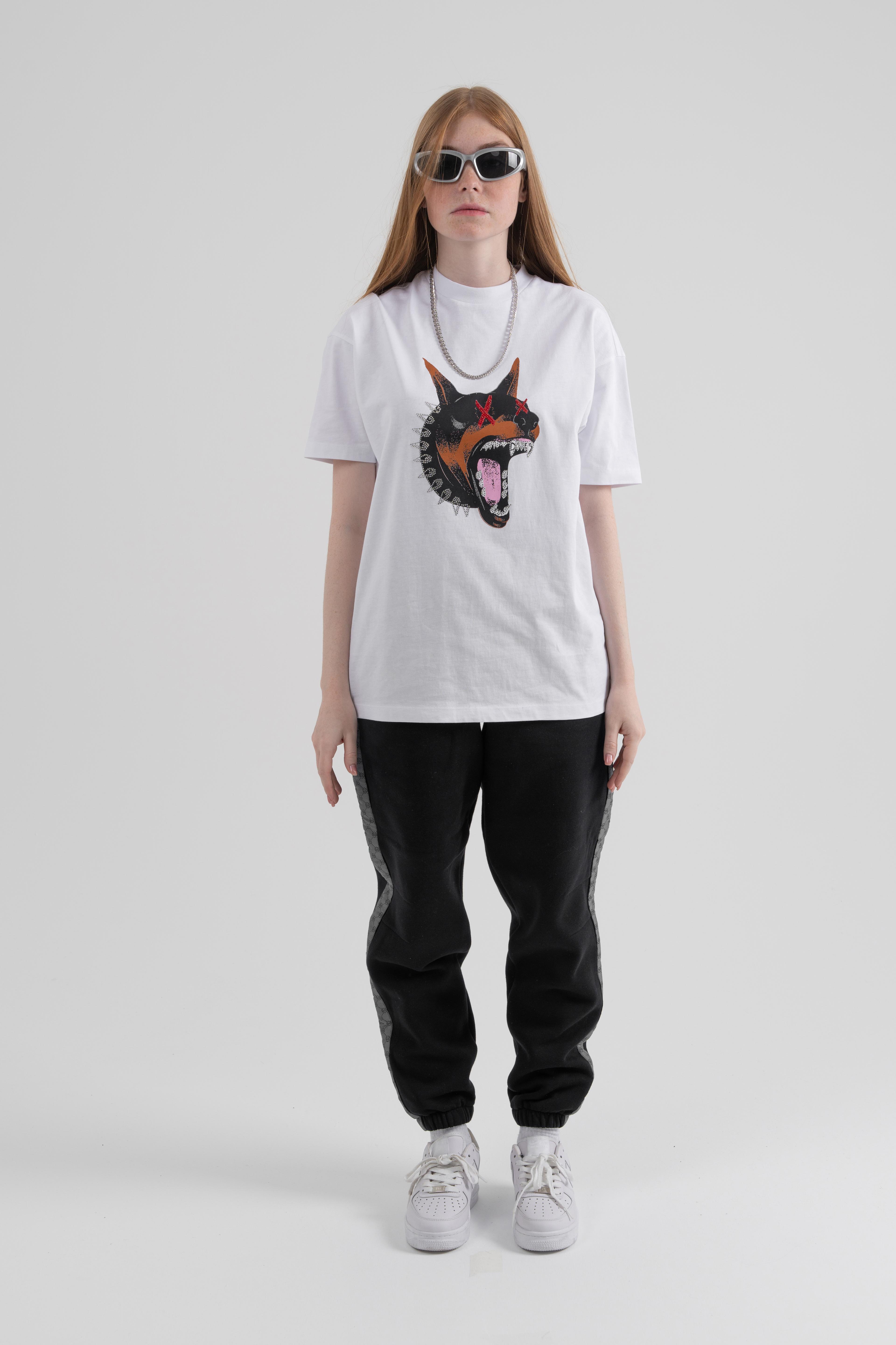 Beyaz RAVEN TEE OVERSIZE T-SHIRT