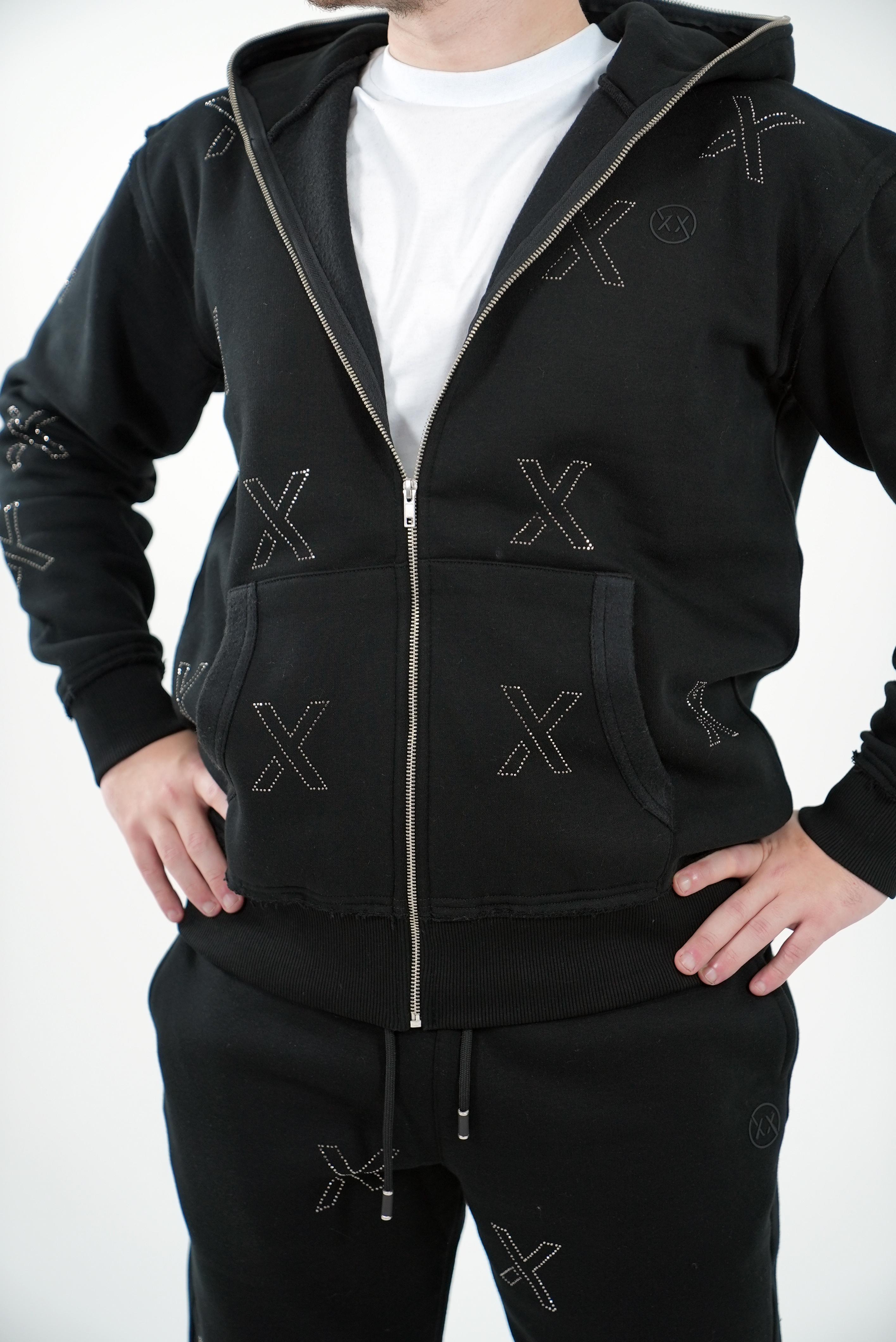 FULLZIP RHINESTONE HOODIE