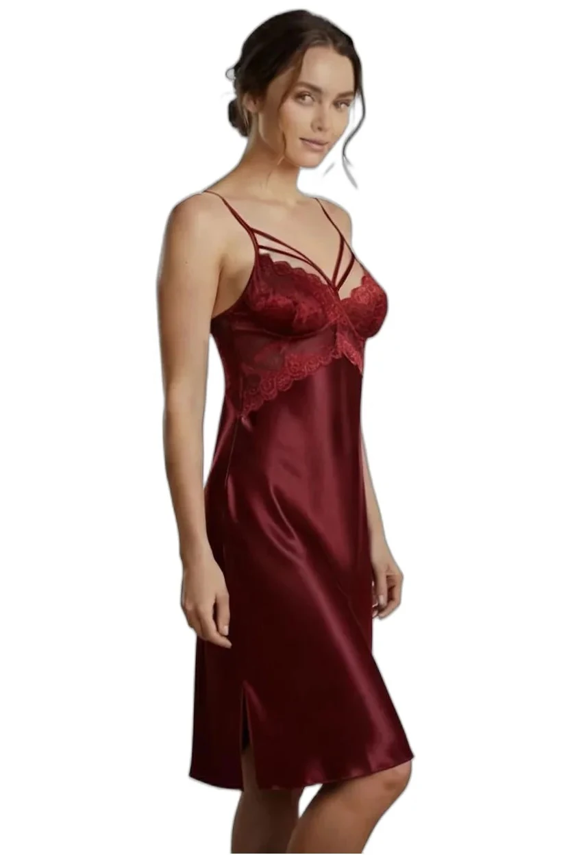 Nurteks Saten Gecelik 5434