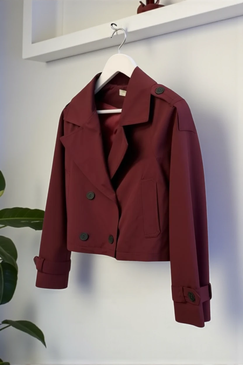 Bordo Crop Trençkot