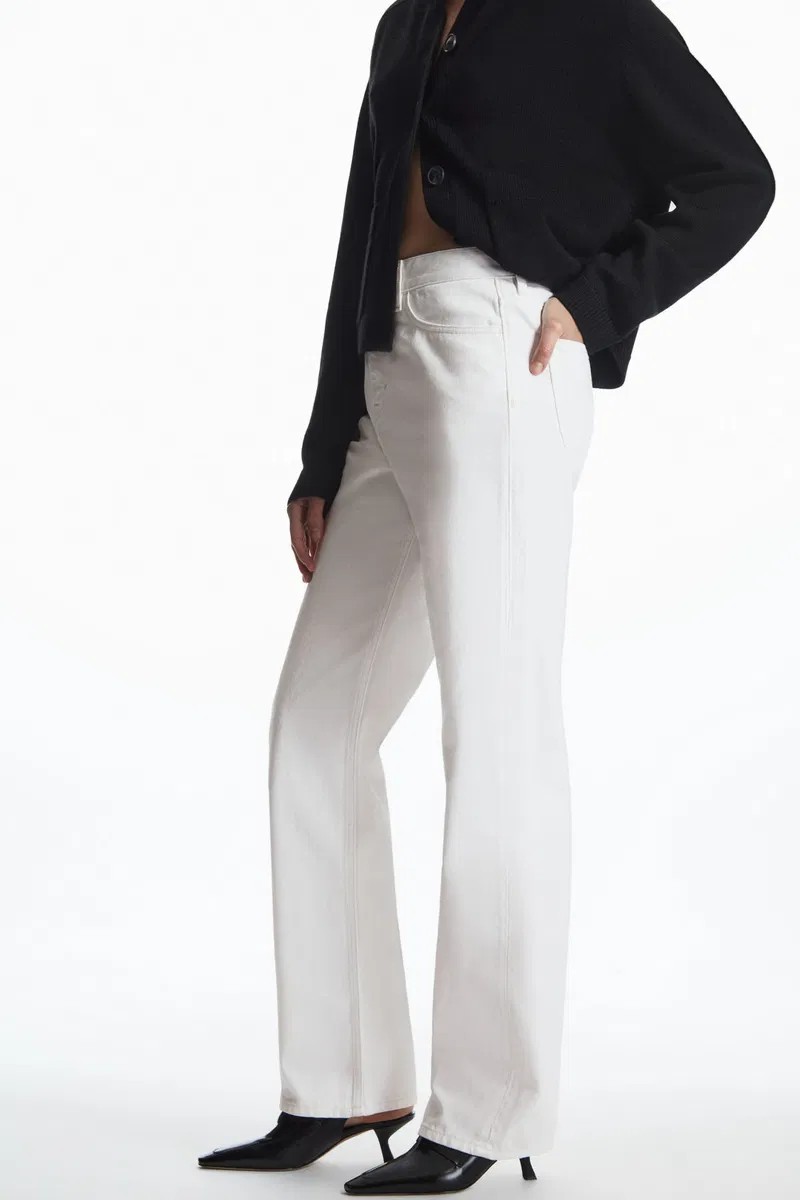 COS Loose Straight Beyaz Jean