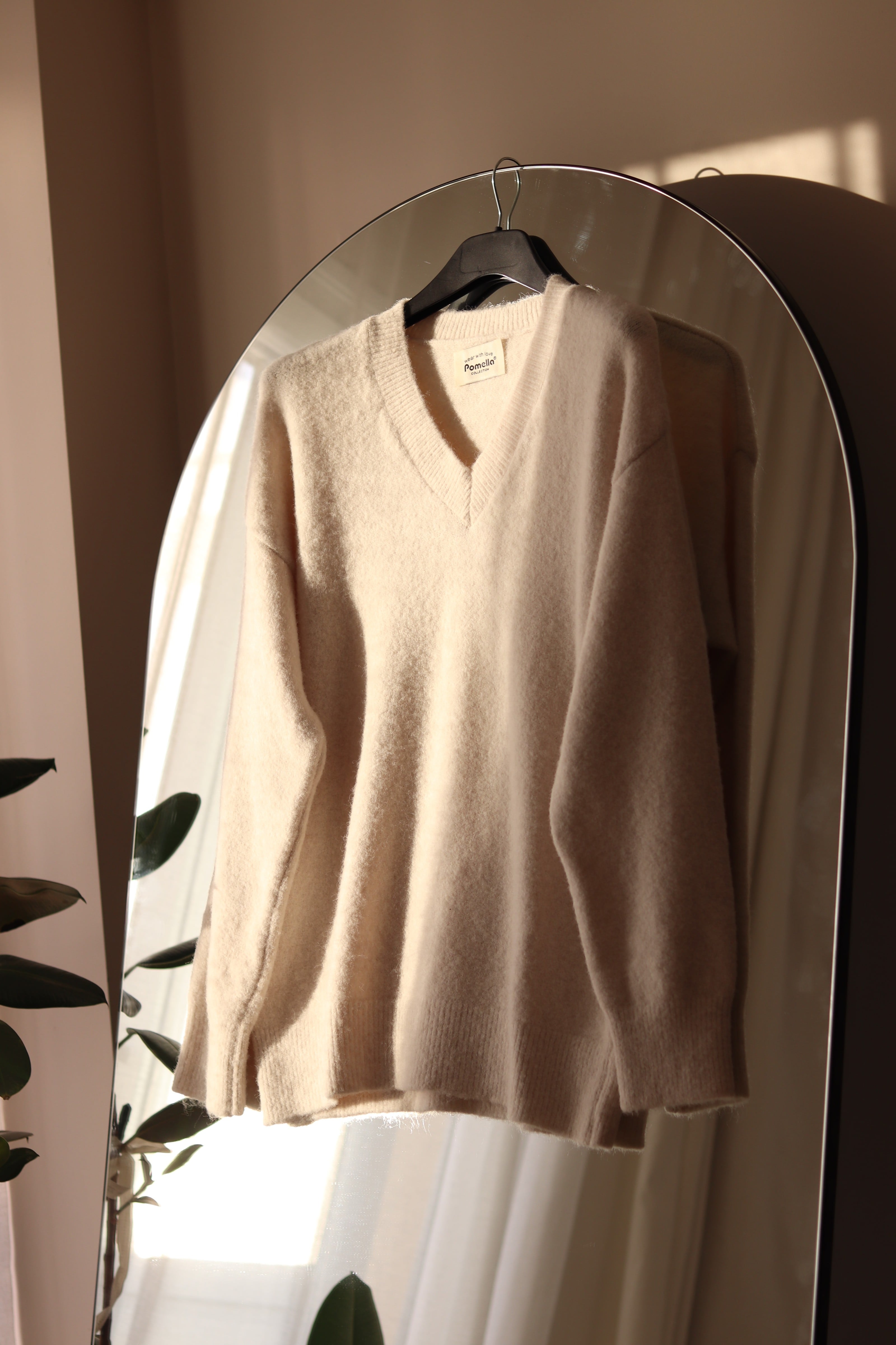 Bianca V yaka Oversize Triko Kazak