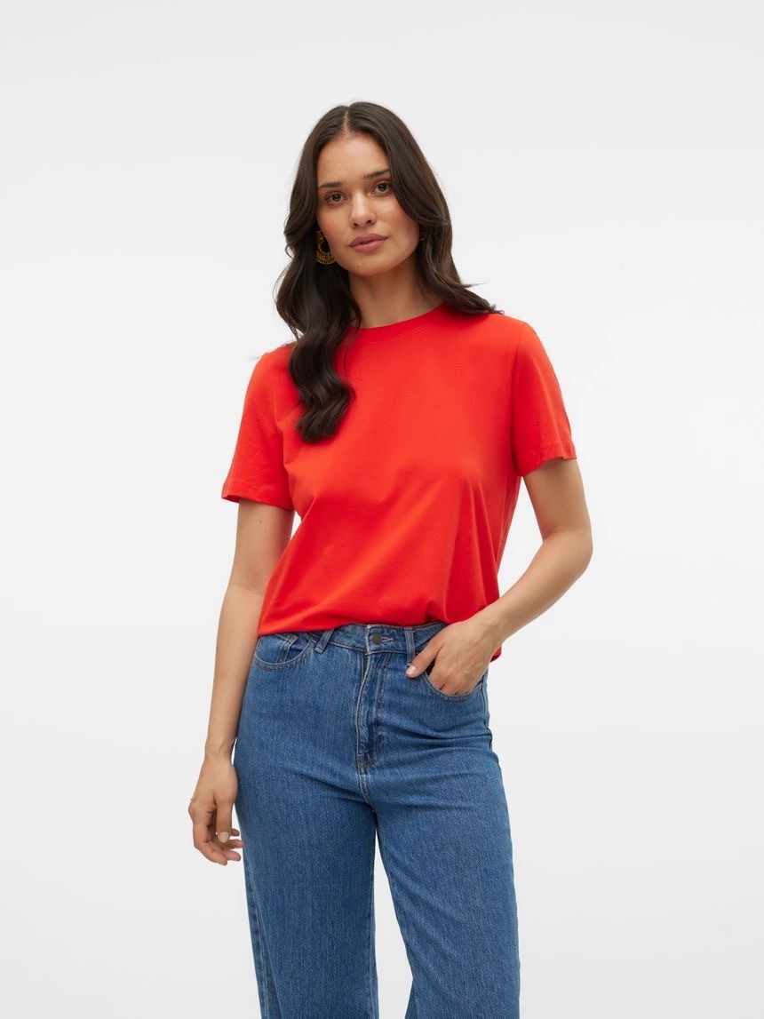 Basic %100 Pamuk Tshirt - Kırmızı