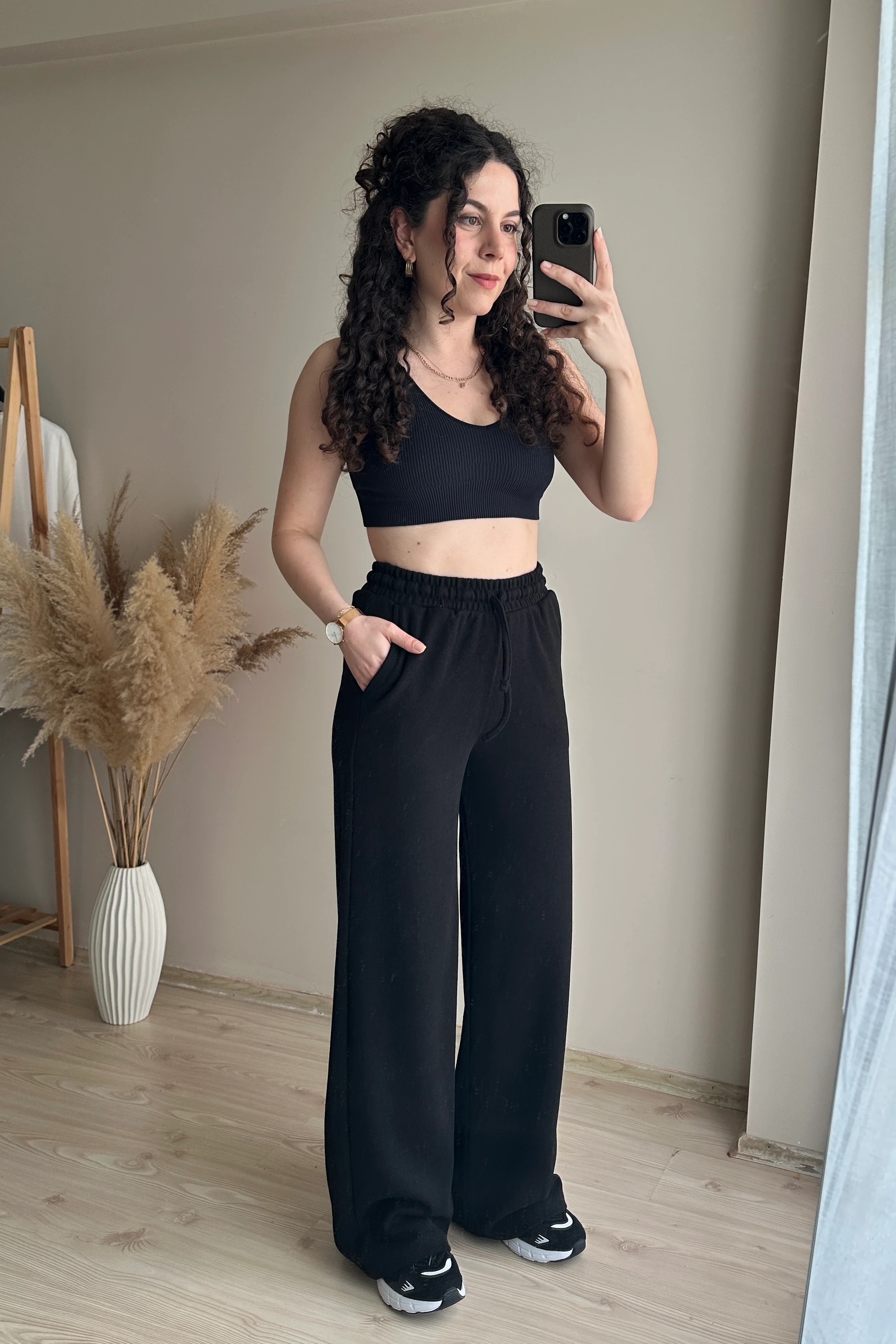 ZR Bol Paça Yumoş Eşofman Altı - Siyah