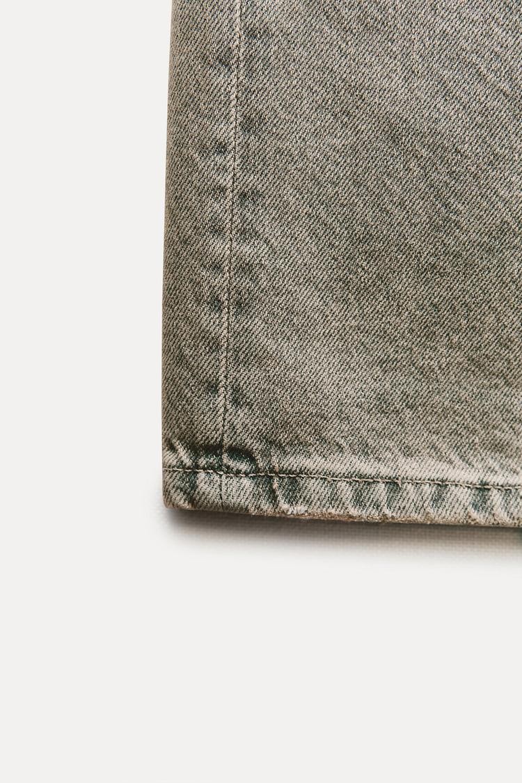 ZR Sand Eskitme Wide Leg Jean