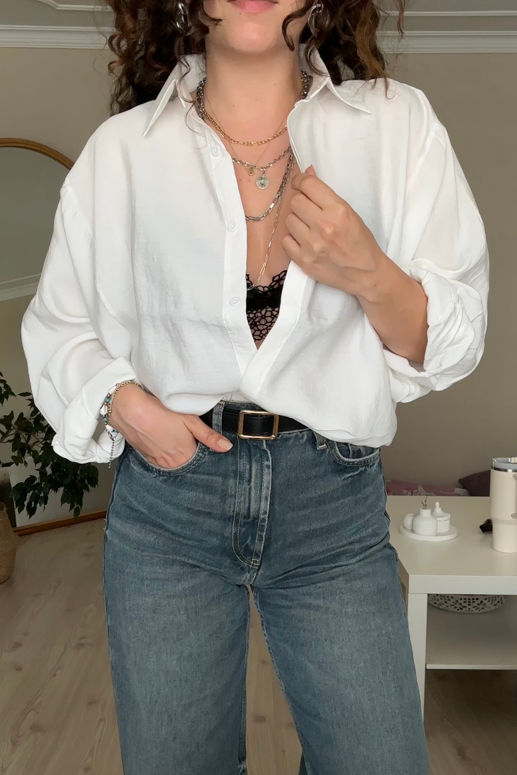 MD Tensel Oversize Gömlek