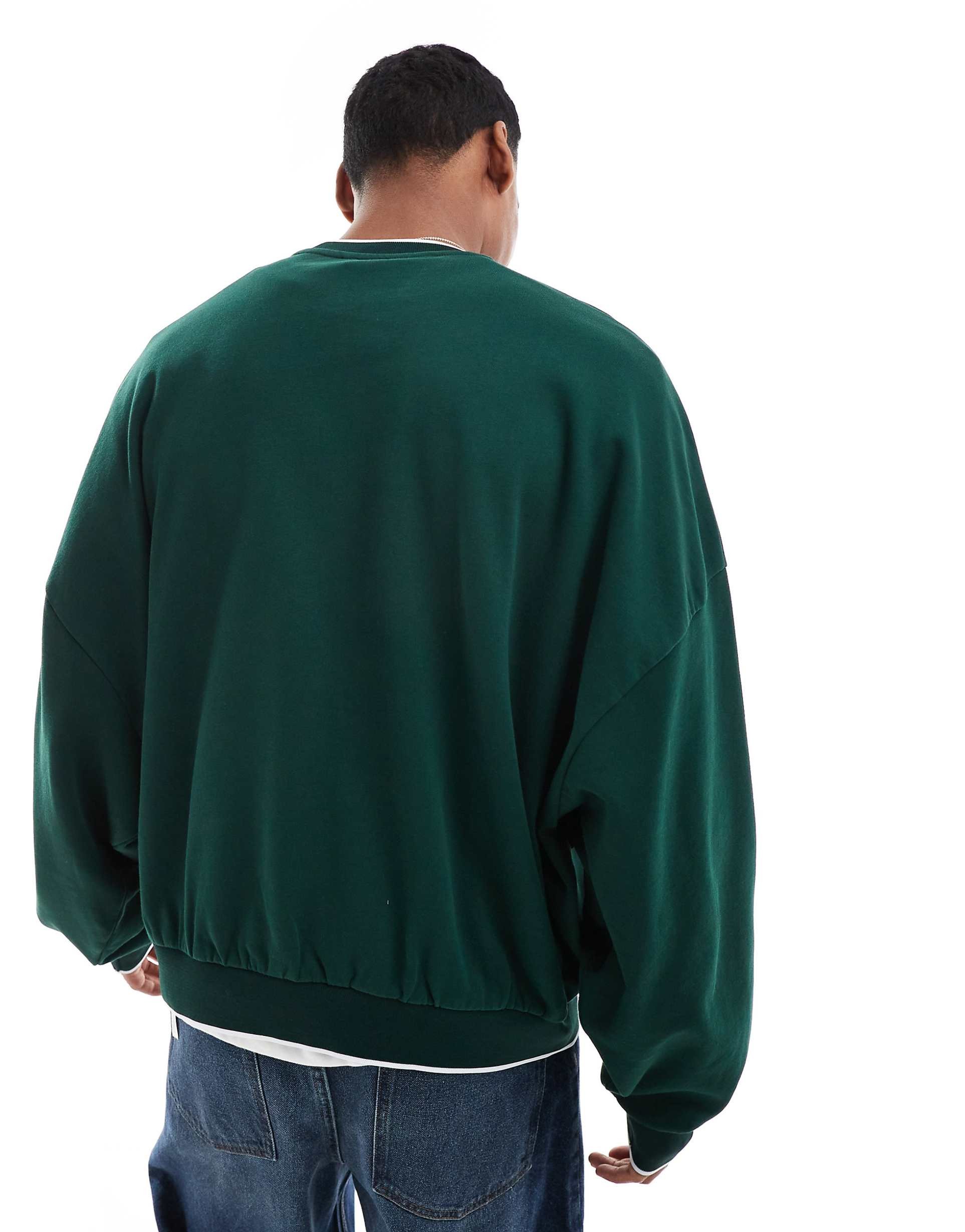 ASS Oversize Yeşil Sweatshirt