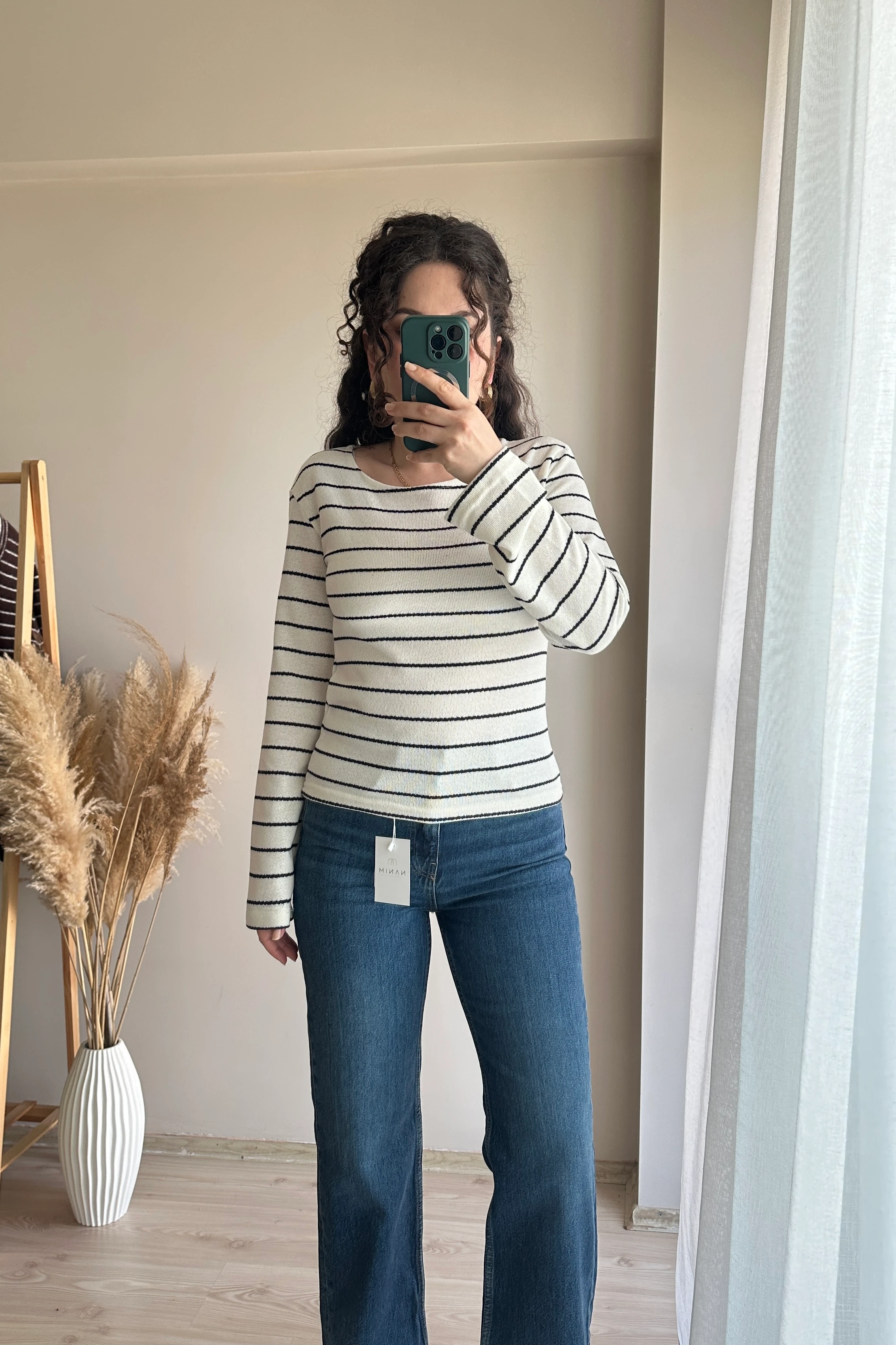 ZR Çizgili Triko Bluz