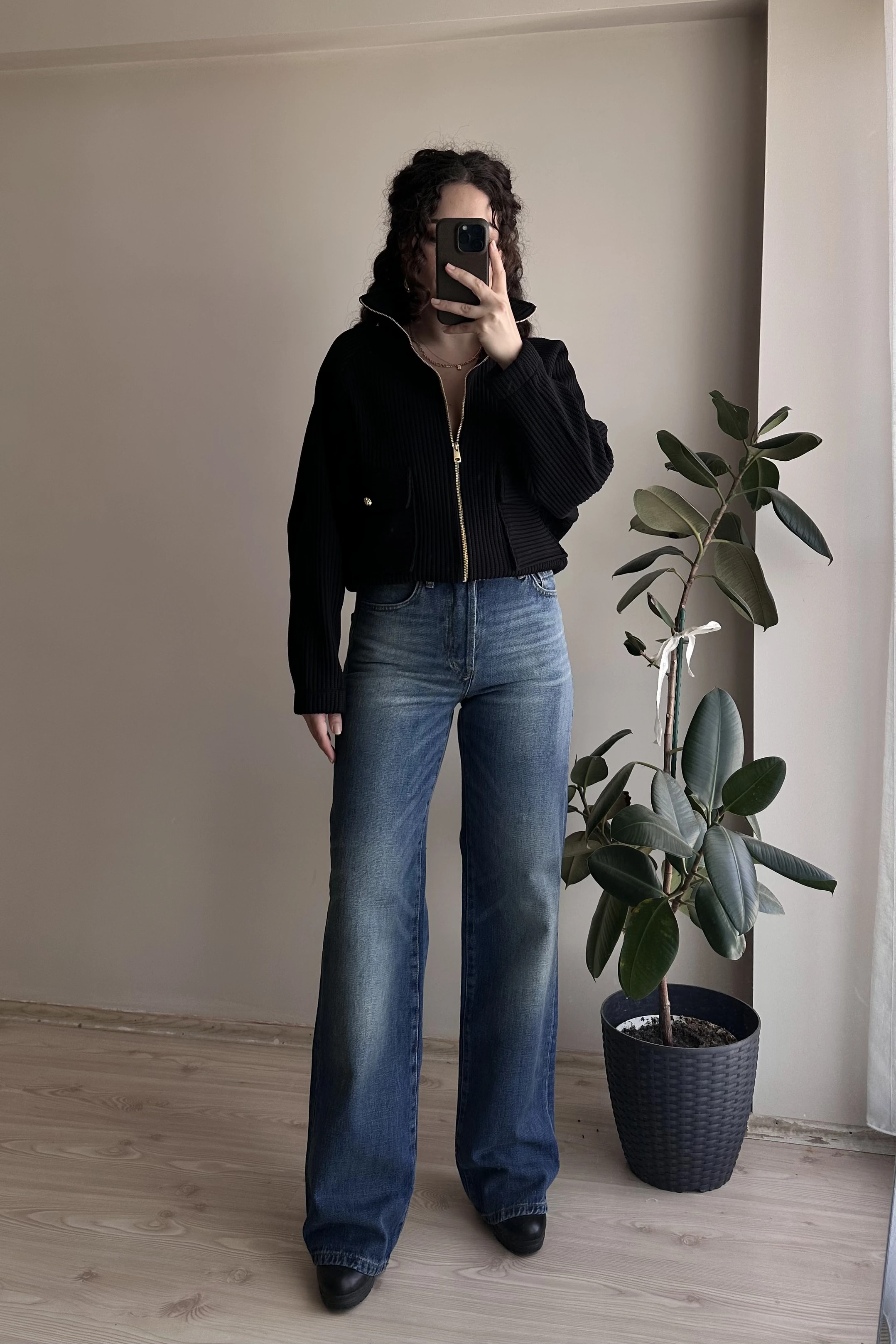 ZR Koyu Mavi Relaxed Straight Jean