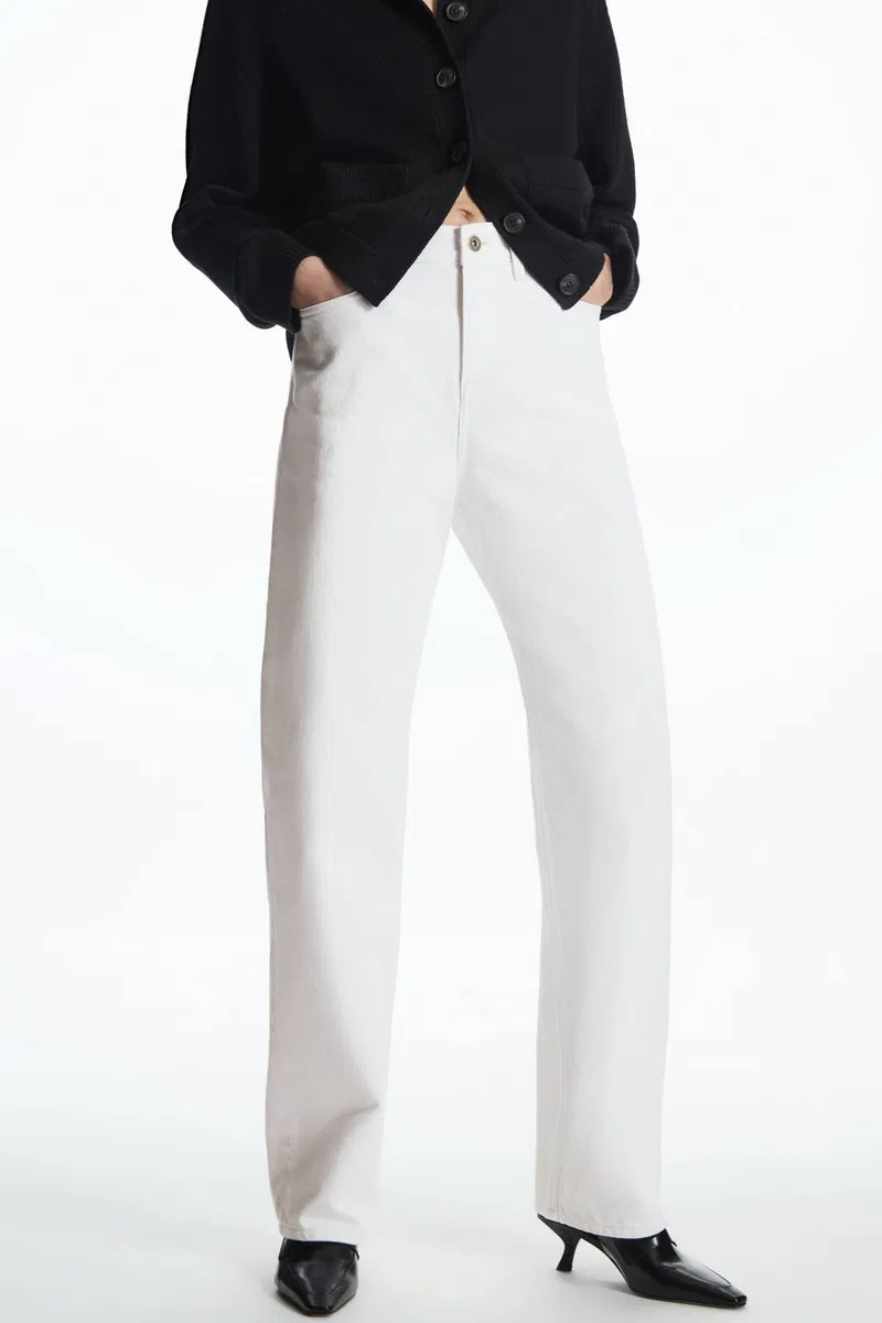 COS Loose Straight Beyaz Jean